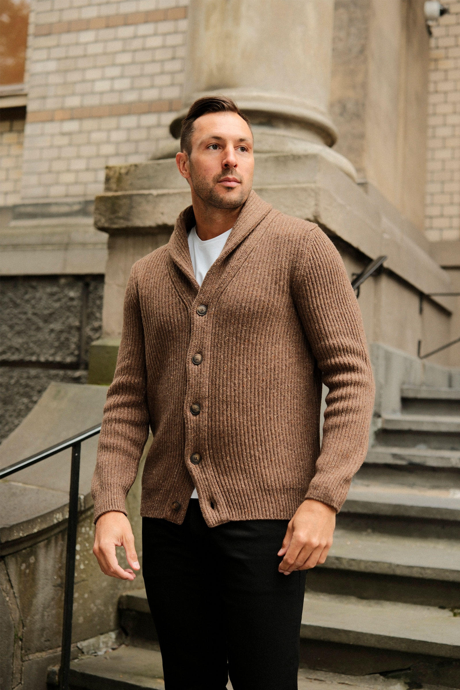 Cardigan, Brun - Bilde 3