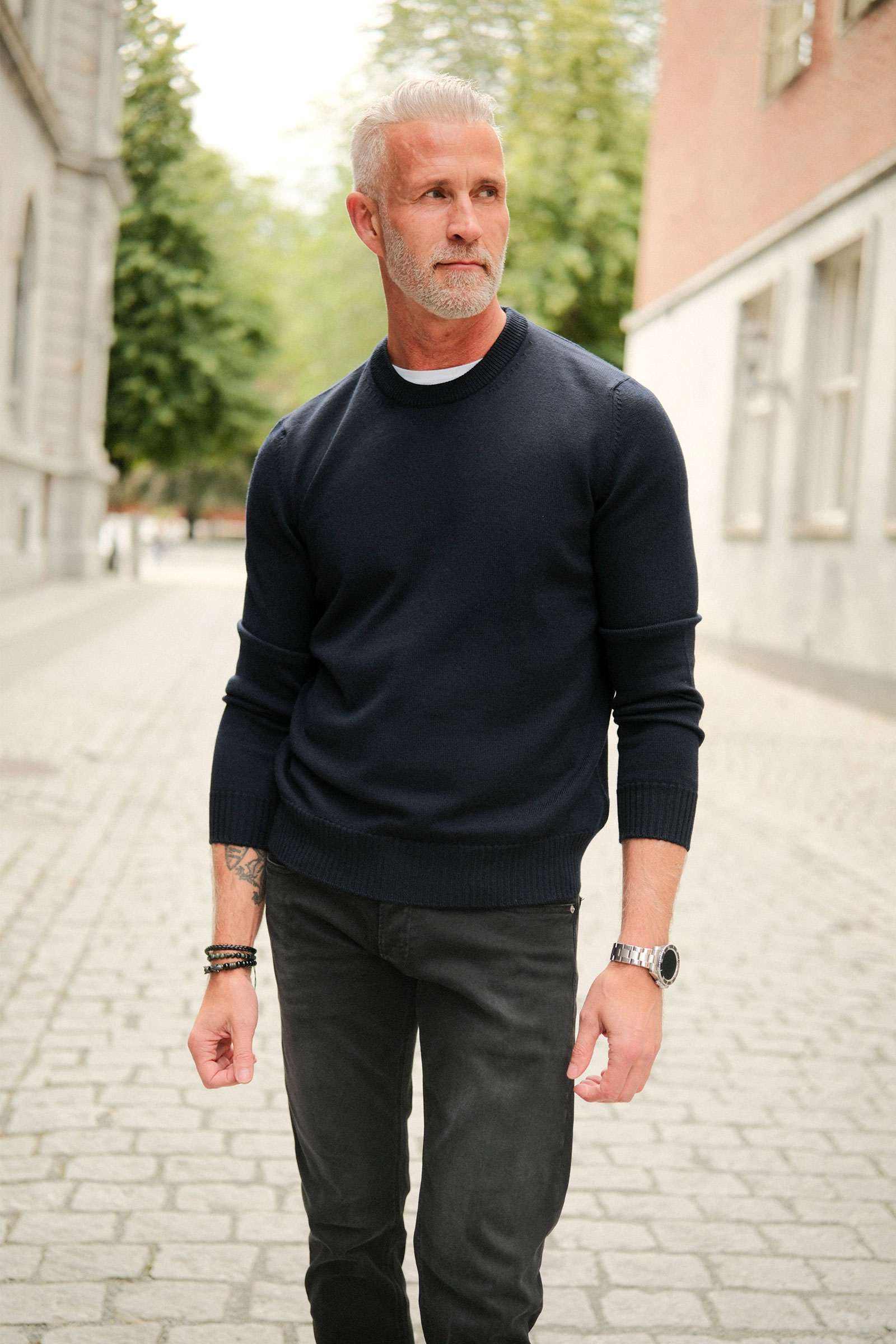 Merino Crew Neck, Blue Navy - Bilde 2