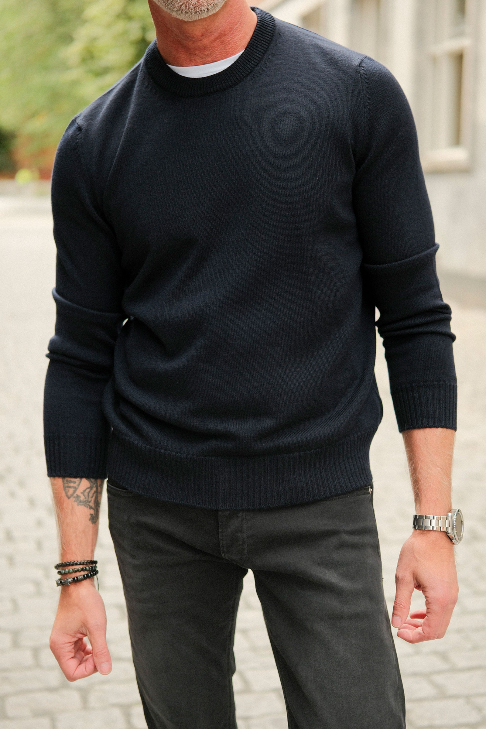 Merino Crew Neck, Blue Navy - Bilde 3