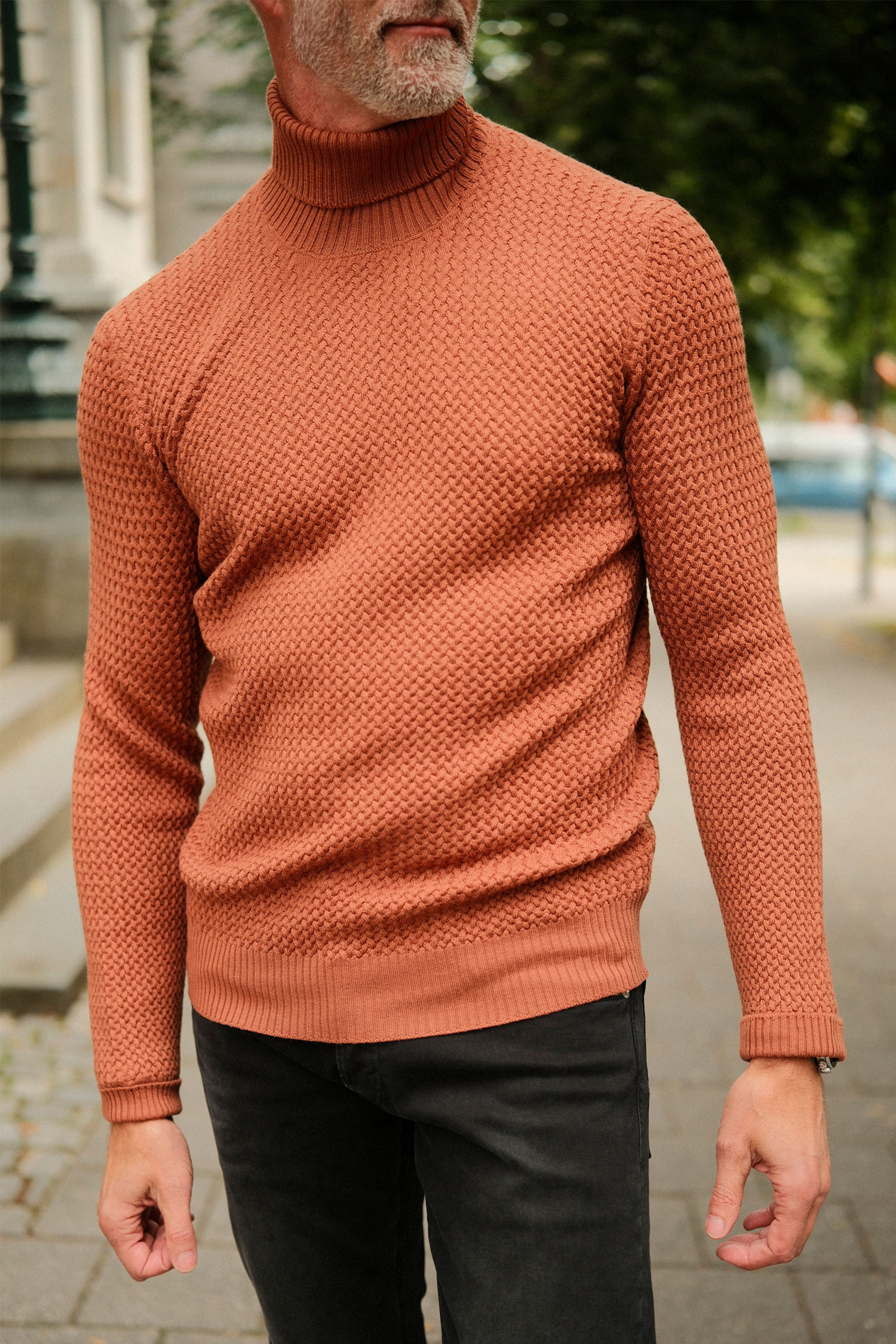 Micro Cable Turtleneck, Red - Bilde 7