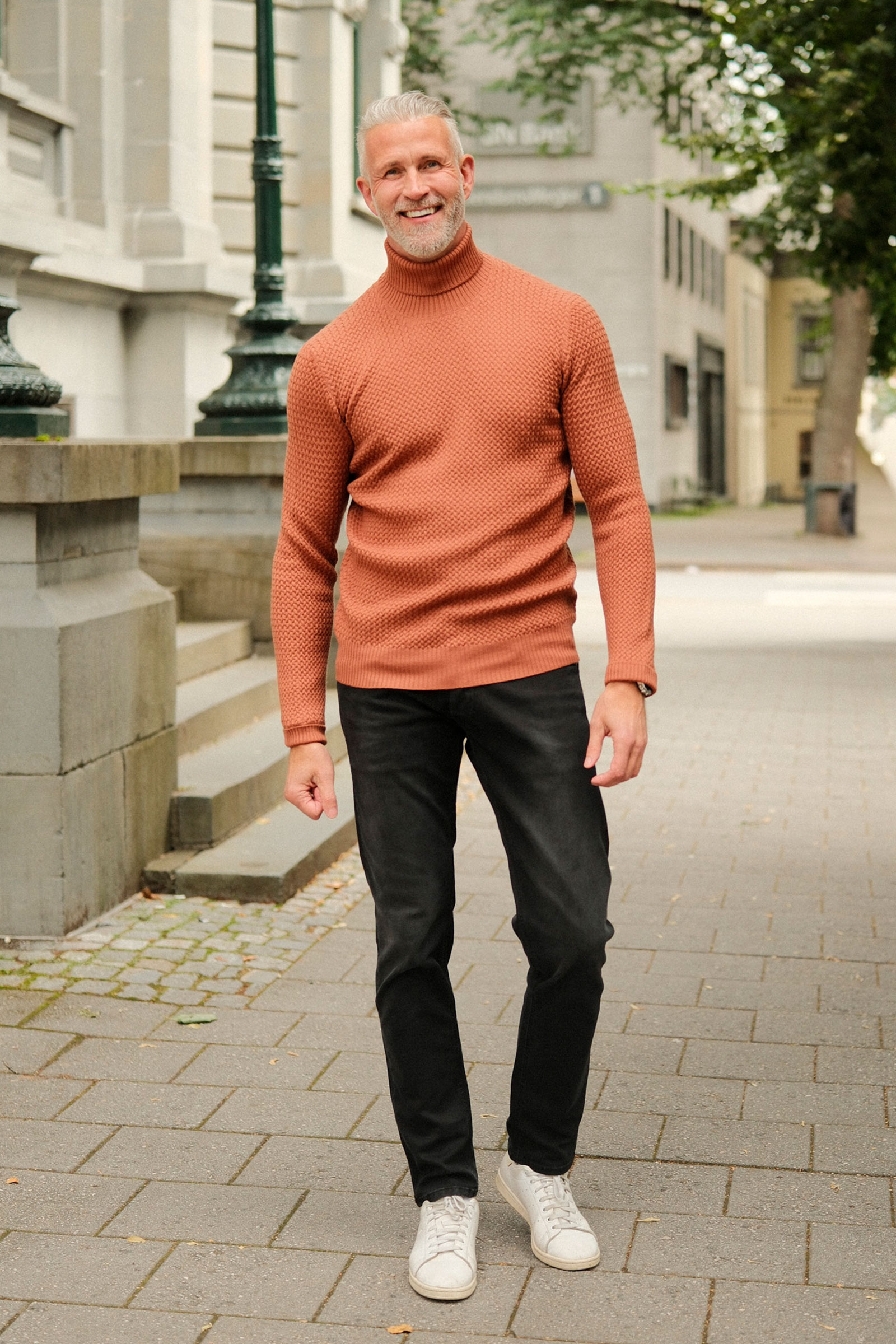 Micro Cable Turtleneck, Red - Bilde 9