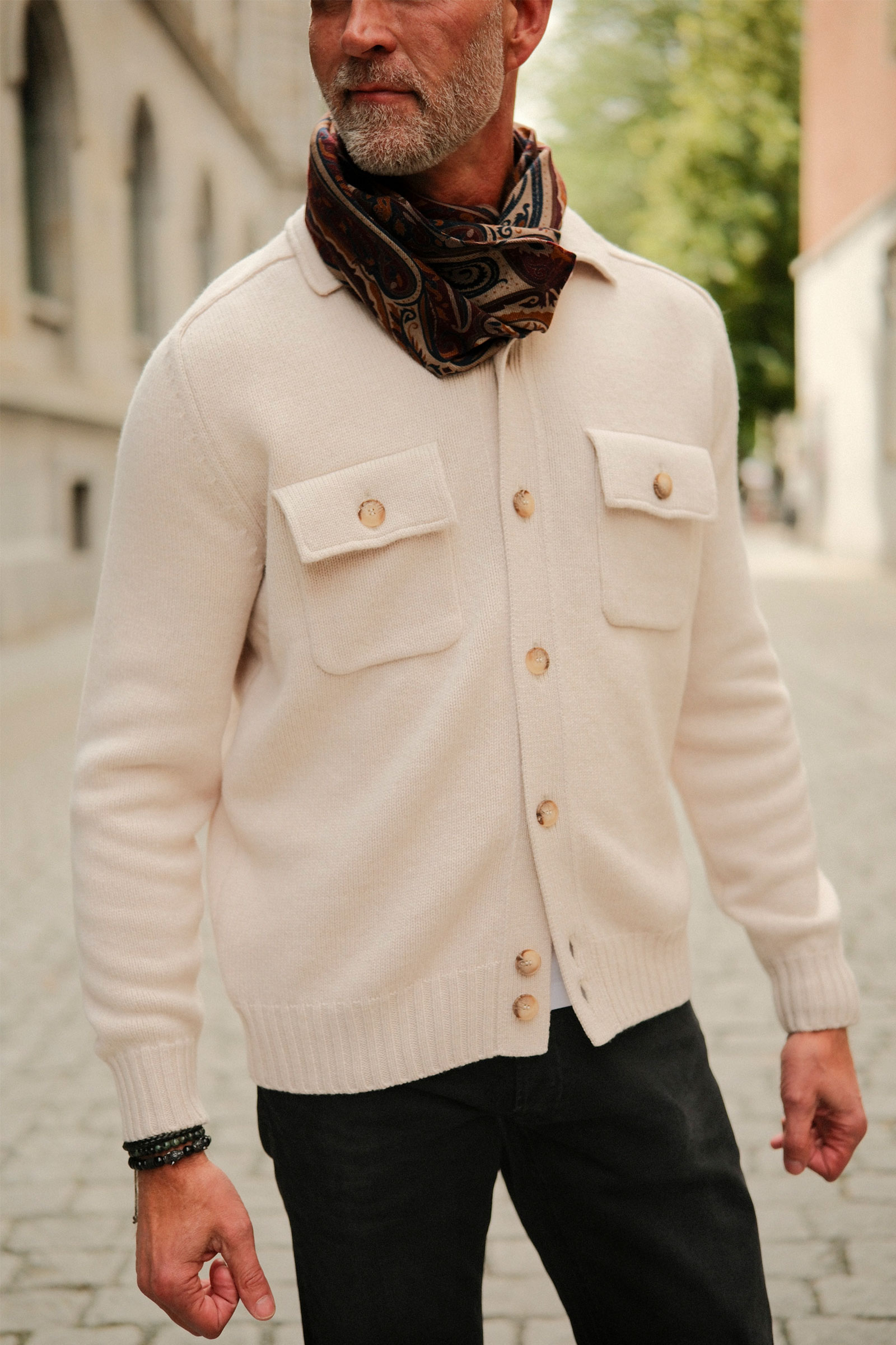 Patch Pockets Super Geelong Jacket, Beige - Bilde 9