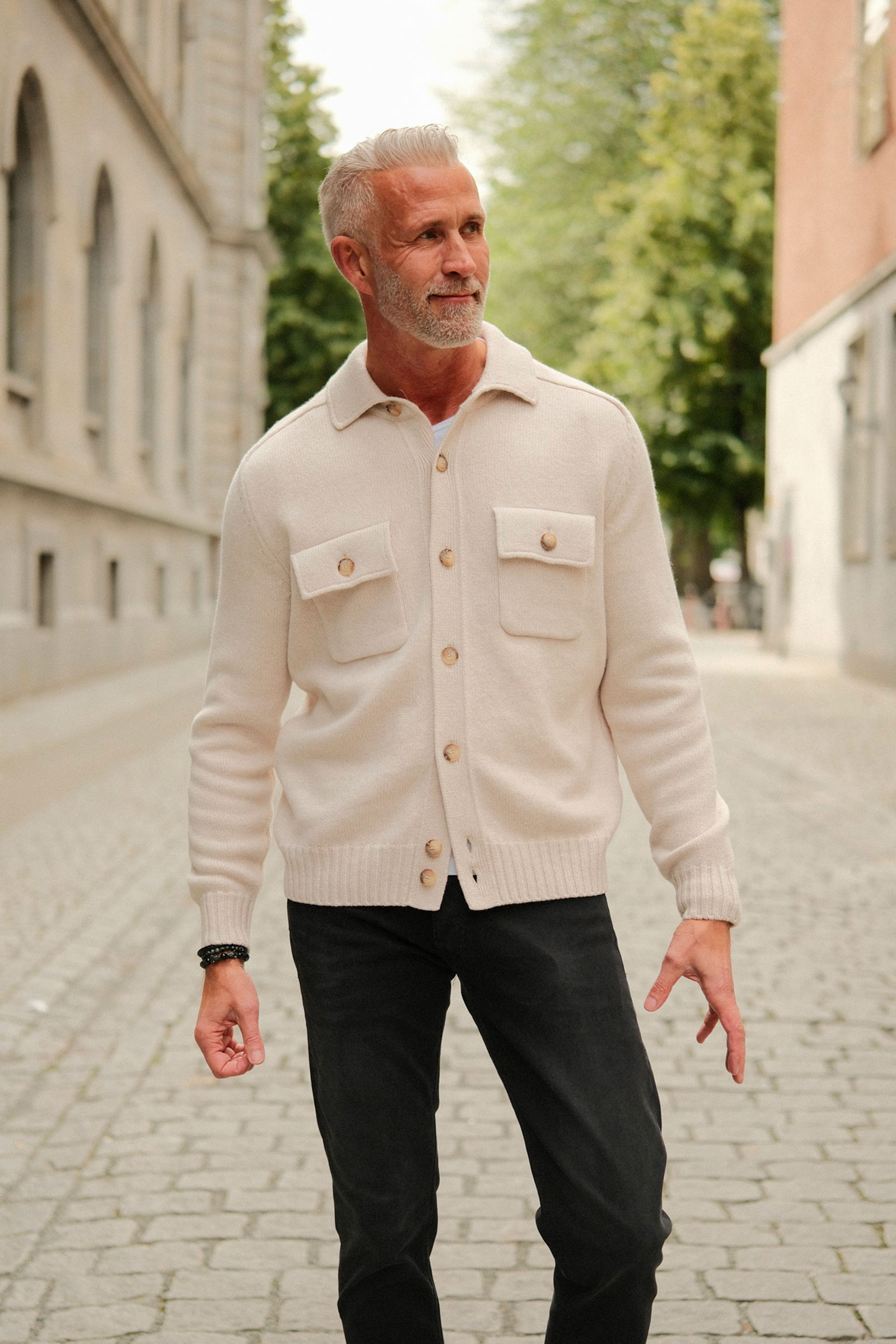 Patch Pockets Super Geelong Jacket, Beige - Bilde 6