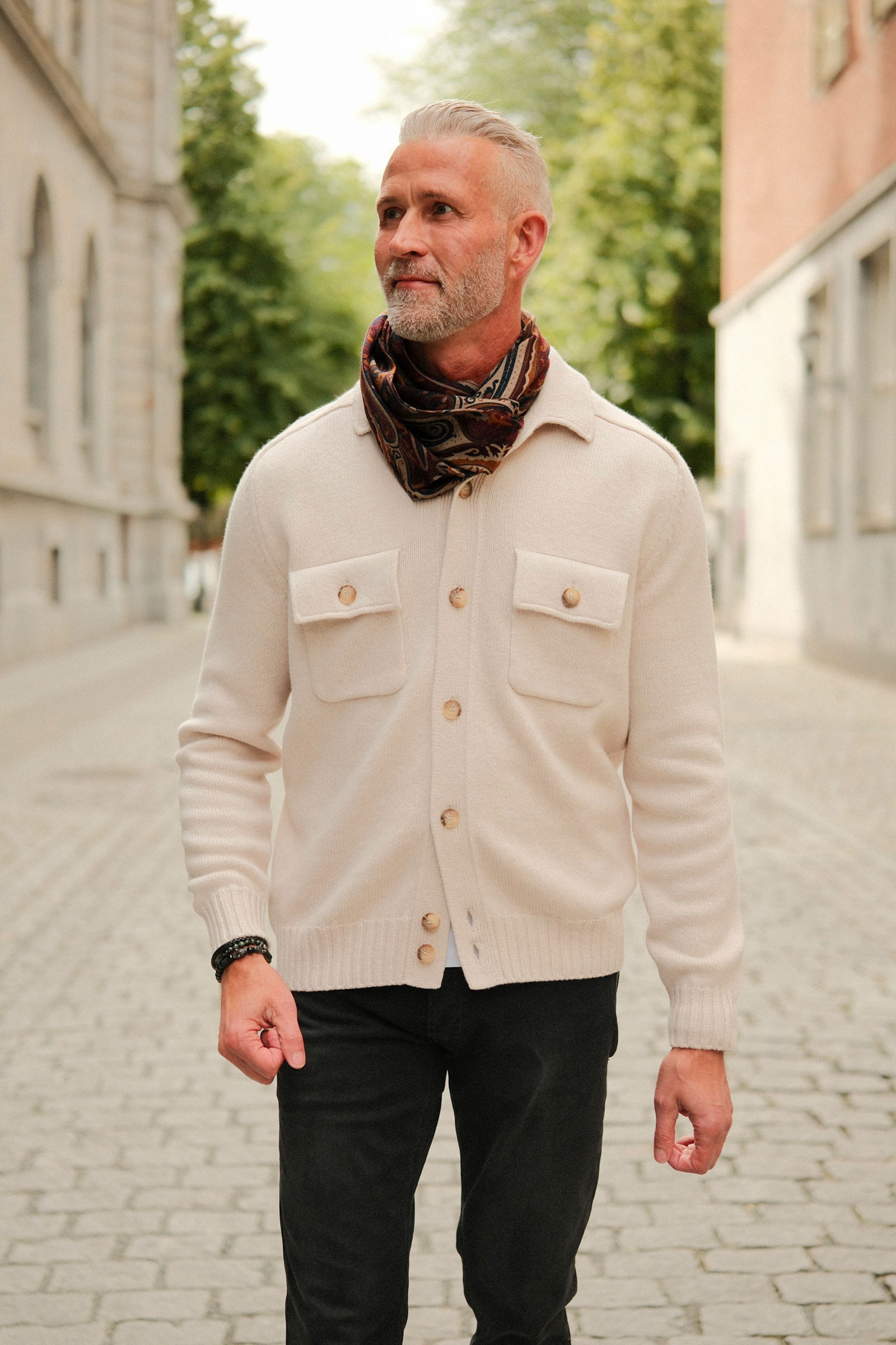 Patch Pockets Super Geelong Jacket, Beige - Bilde 8