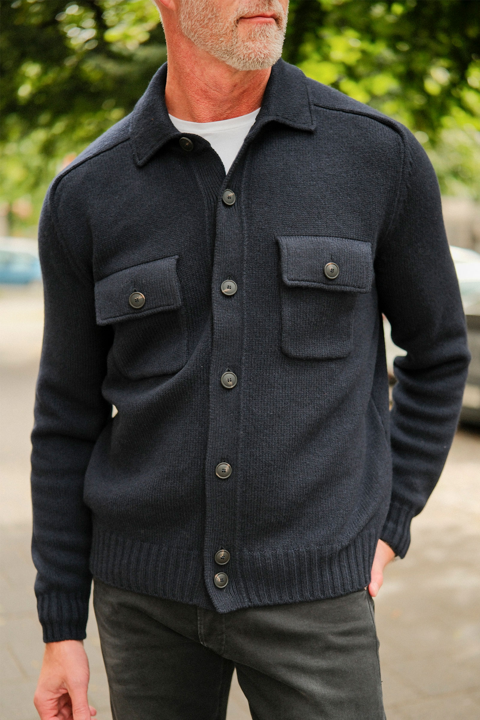 Patch Pockets Super Geelong Jacket, Blue Navy - Bilde 11