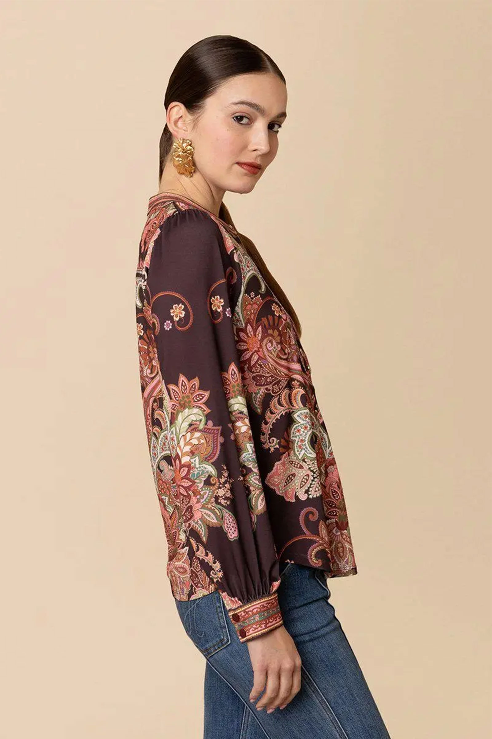 Xenia Blouse, Wine - Bilde 2
