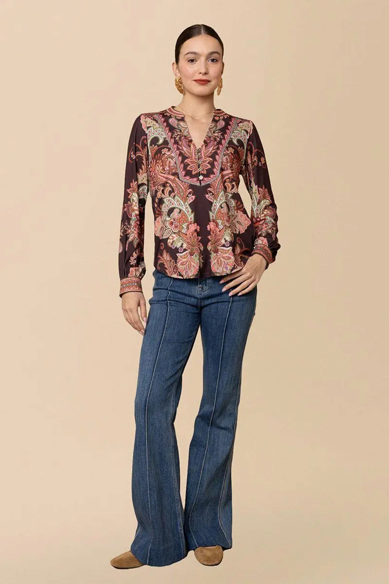 Xenia Blouse, Wine - Bilde 4