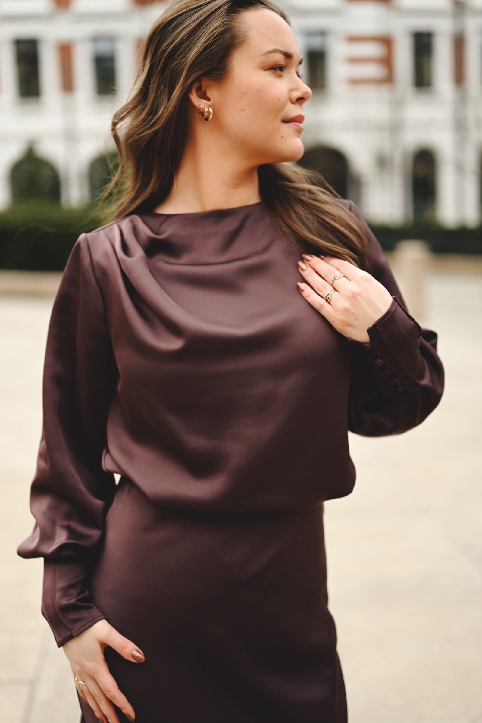 Kristine Blouse, Plum Perfect