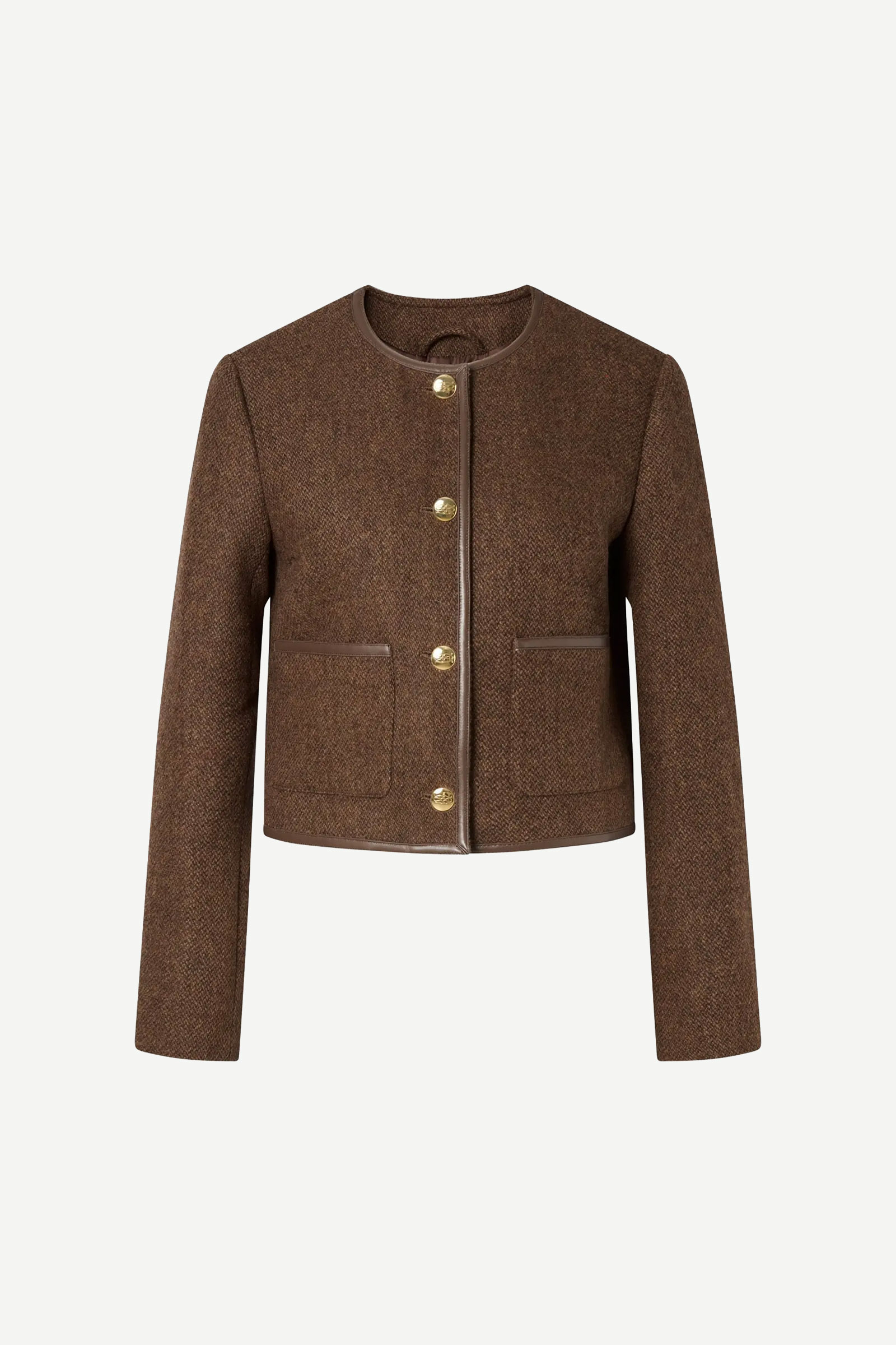 Ninette Wool Jacket, Dark Brown - Bilde 4
