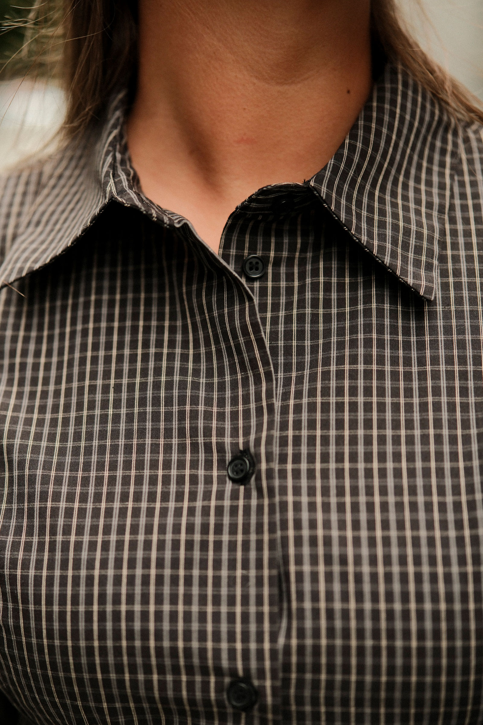 MillesIW Loose Shirt, Black Graphic Check - Bilde 4