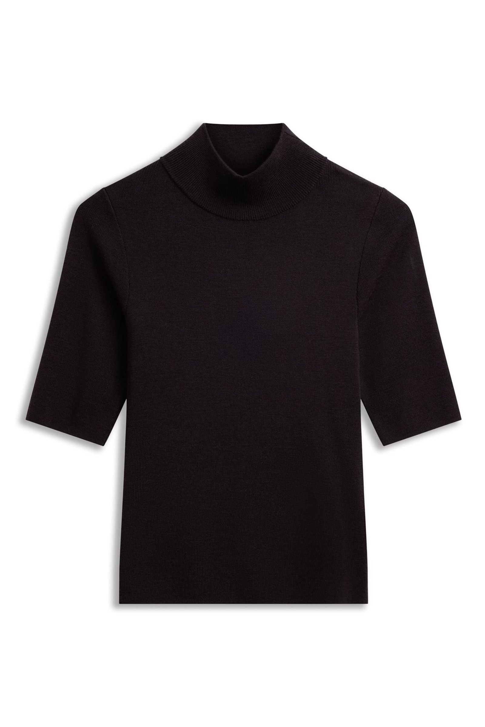 Nelly Merino Tee, Dark Brown