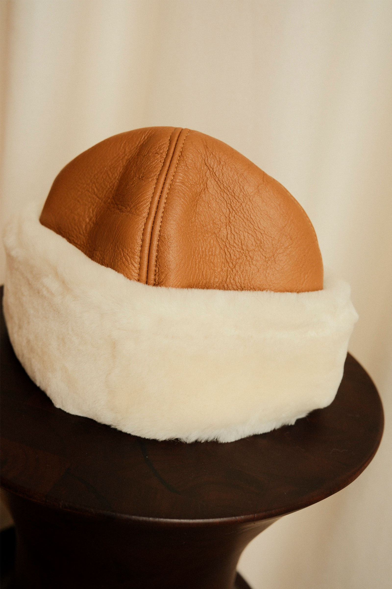 Ina Leather Shearling Harka, Camel - Bilde 6