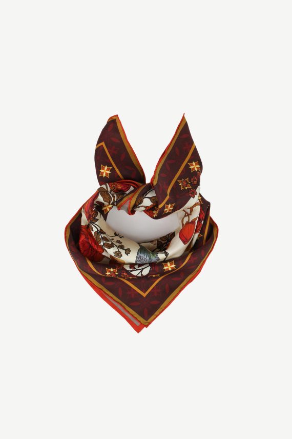 Ronja Silk Scarf, Burgunder