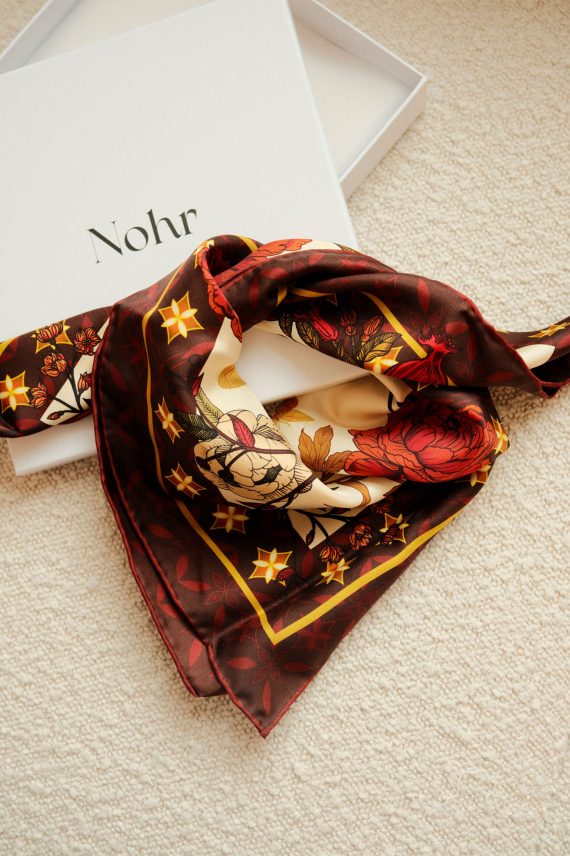 Ronja Silk Scarf, Burgunder
