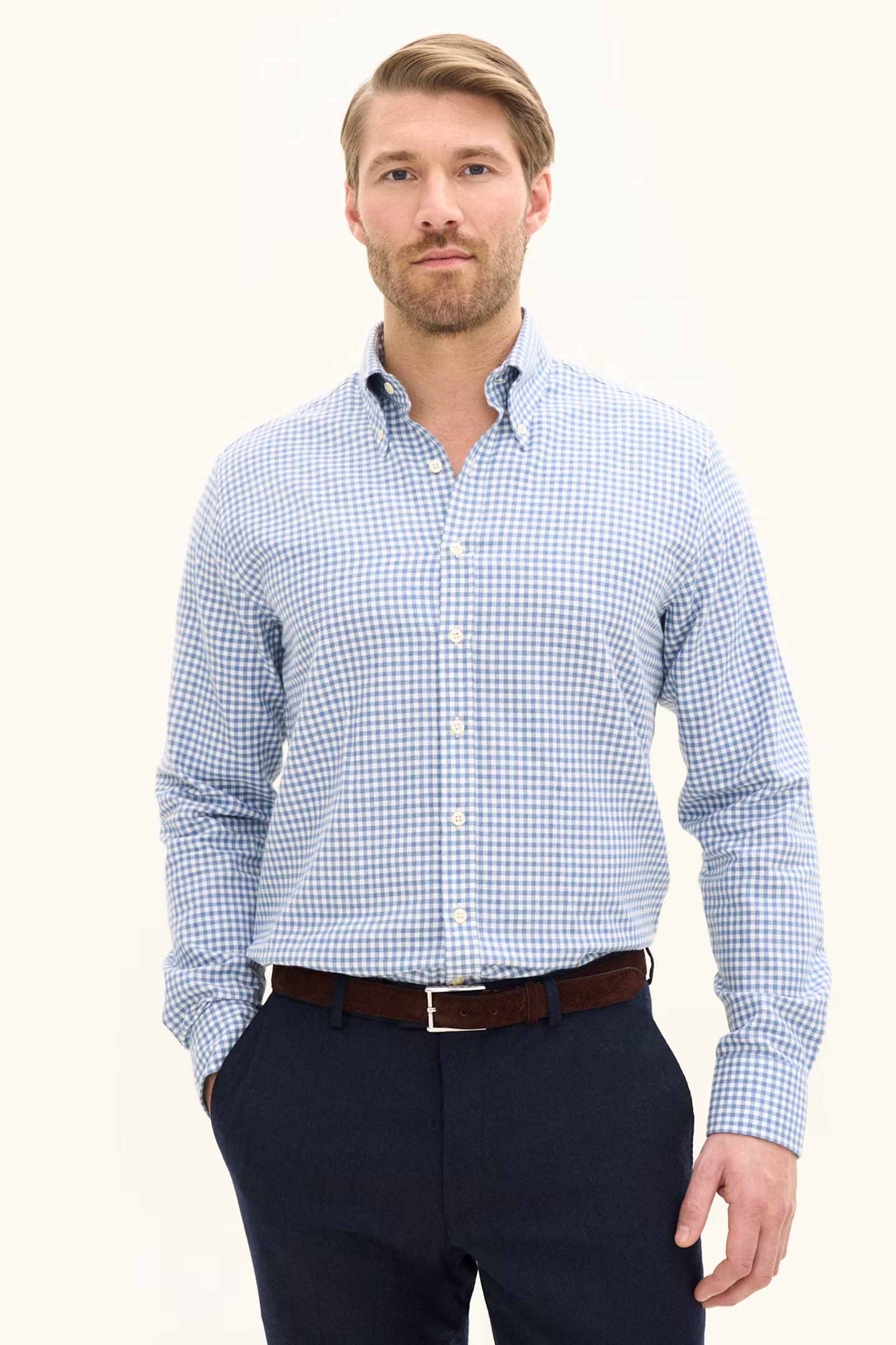 Regular Fit Button Down Royal, Blå