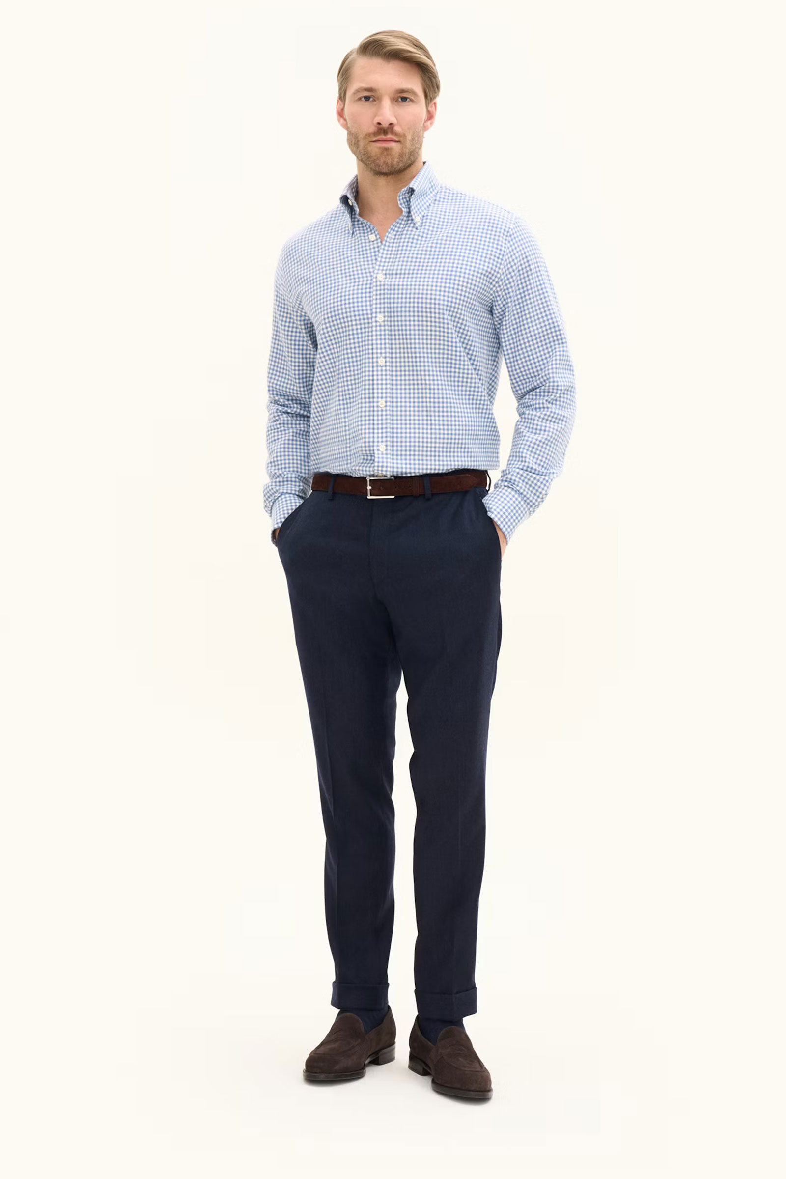 Regular Fit Button Down Royal, Blå - Bilde 2