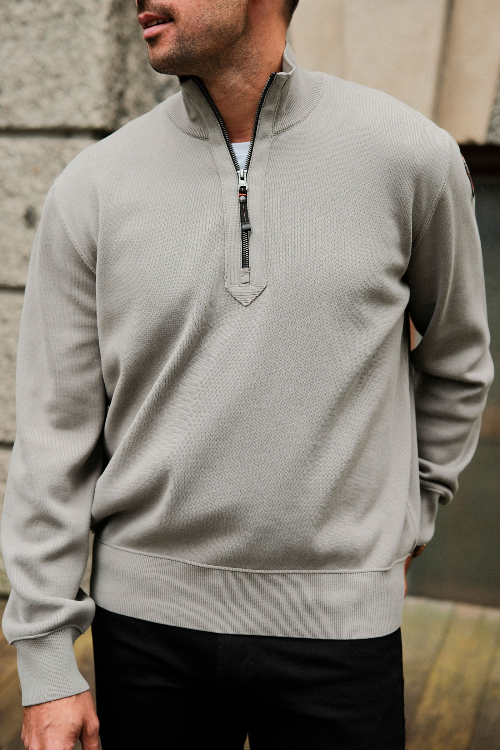 Basic Scoe Half-Zip Cardigan, Grå - Bilde 2
