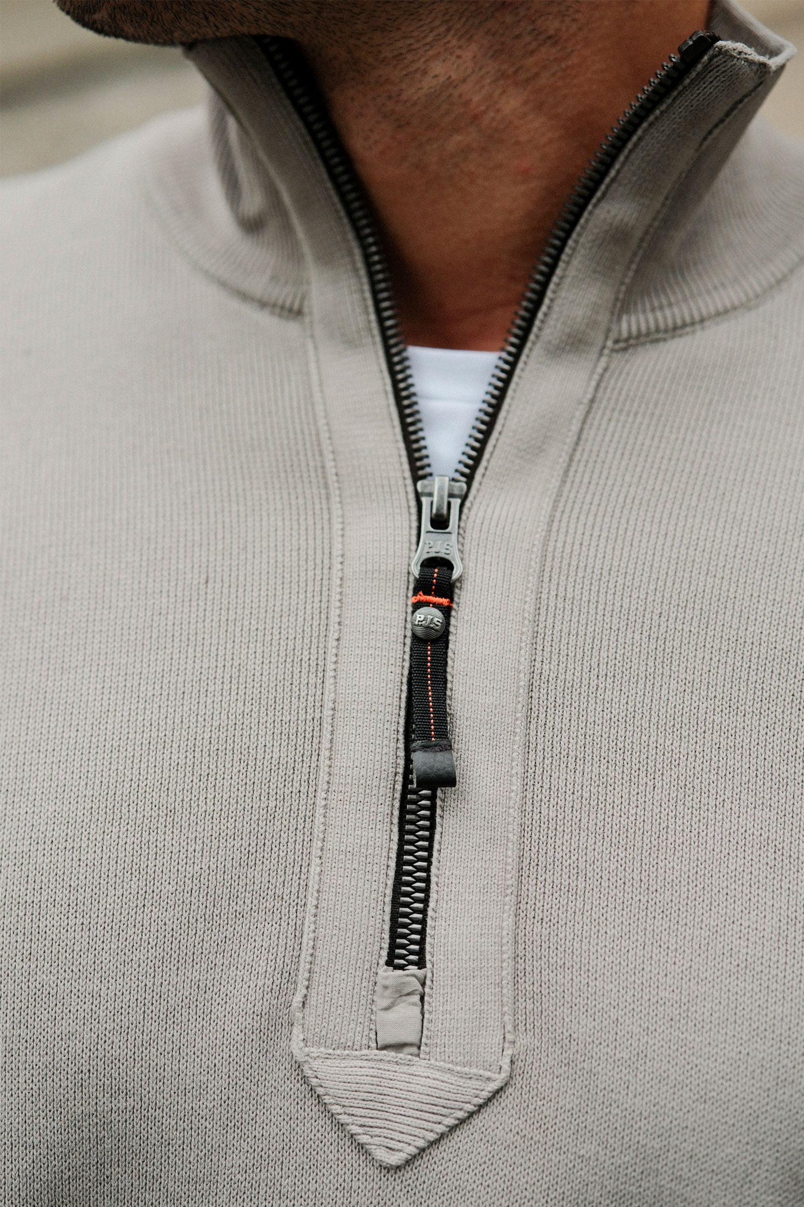 Basic Scoe Half-Zip Cardigan, Grå - Bilde 3