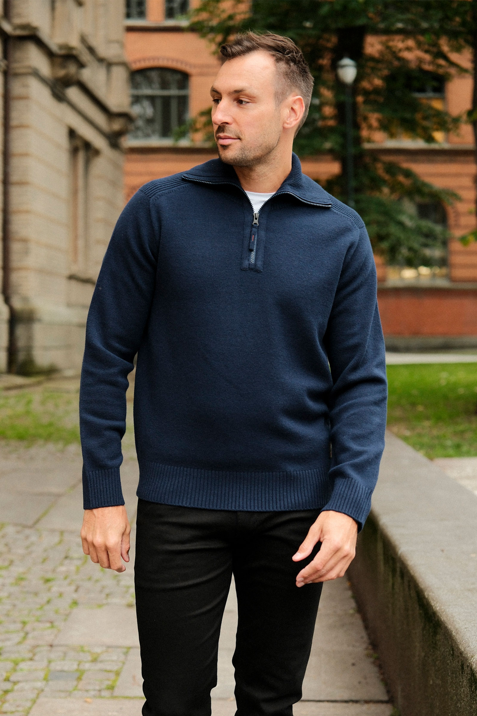 Caldonazzo Half-Zip, Mørk Blå - Bilde 3