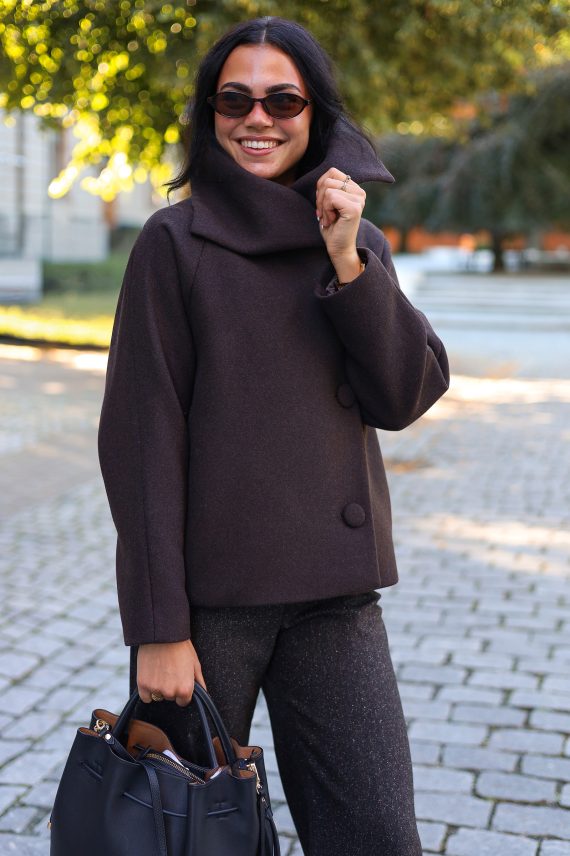 Perry IW Short Coat, Chocolate Brown