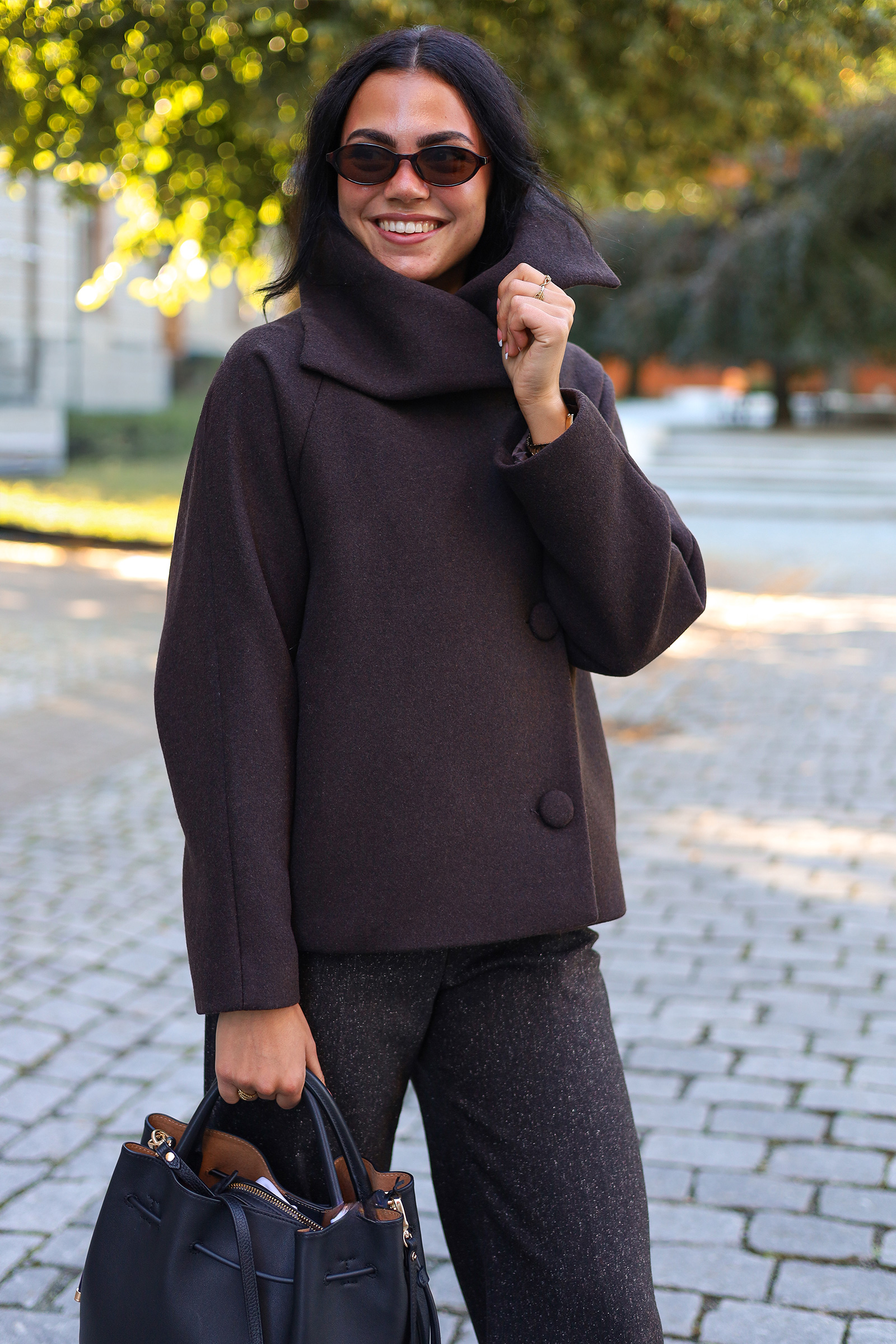 Perry IW Short Coat, Chocolate Brown