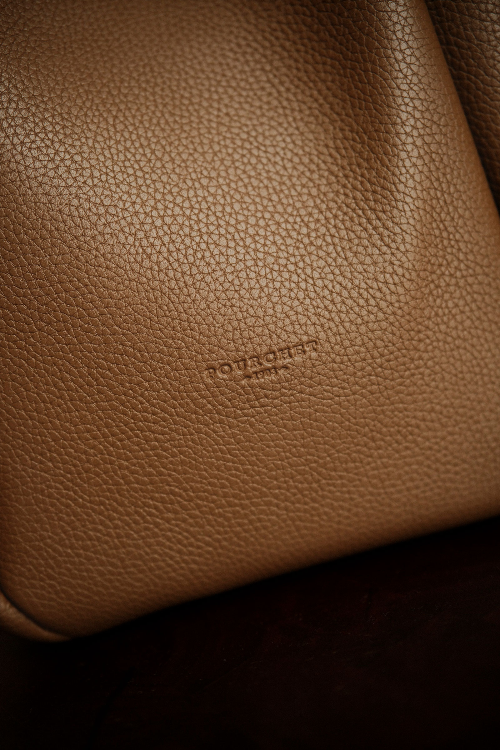 Cowhide Leather Large Satchel, Lys Brun - Bilde 8