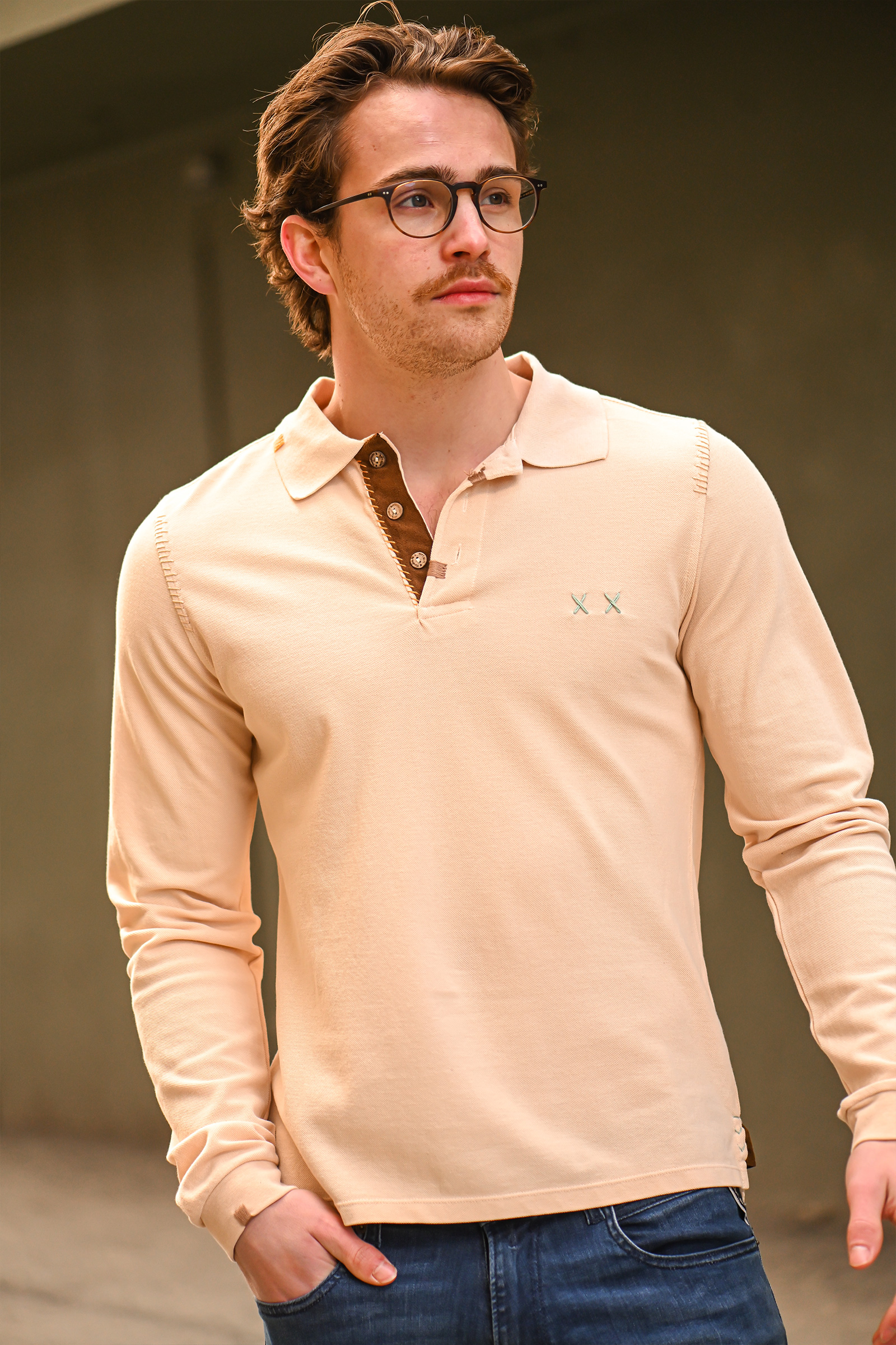 Prepster Polo LS, Ivory - Bilde 2