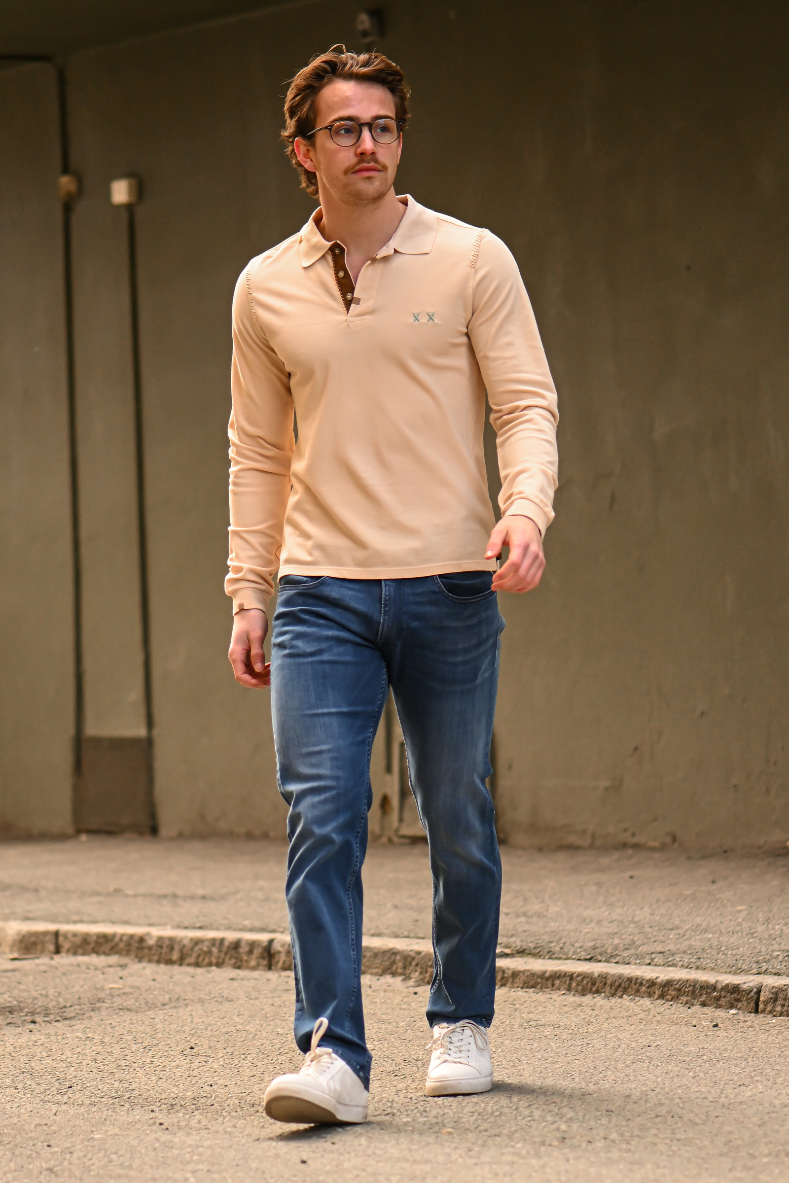 Prepster Polo LS, Ivory - Bilde 3