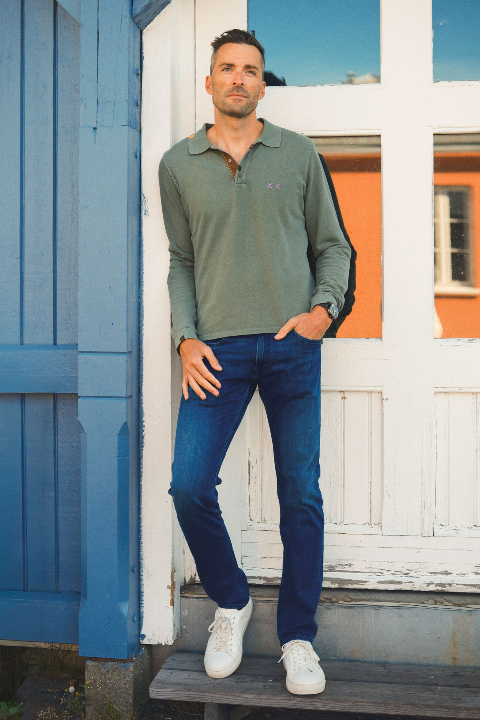 Prepster Polo LS, Sage Green - Bilde 3