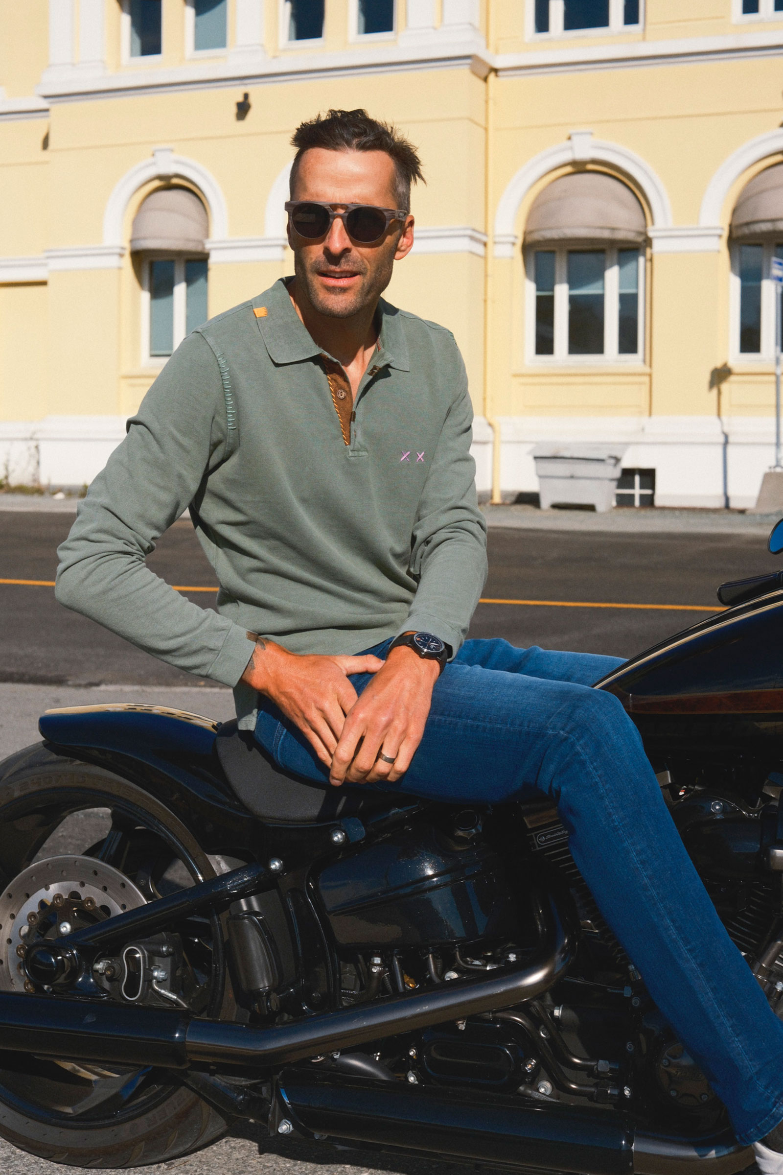 Prepster Polo LS, Sage Green - Bilde 10