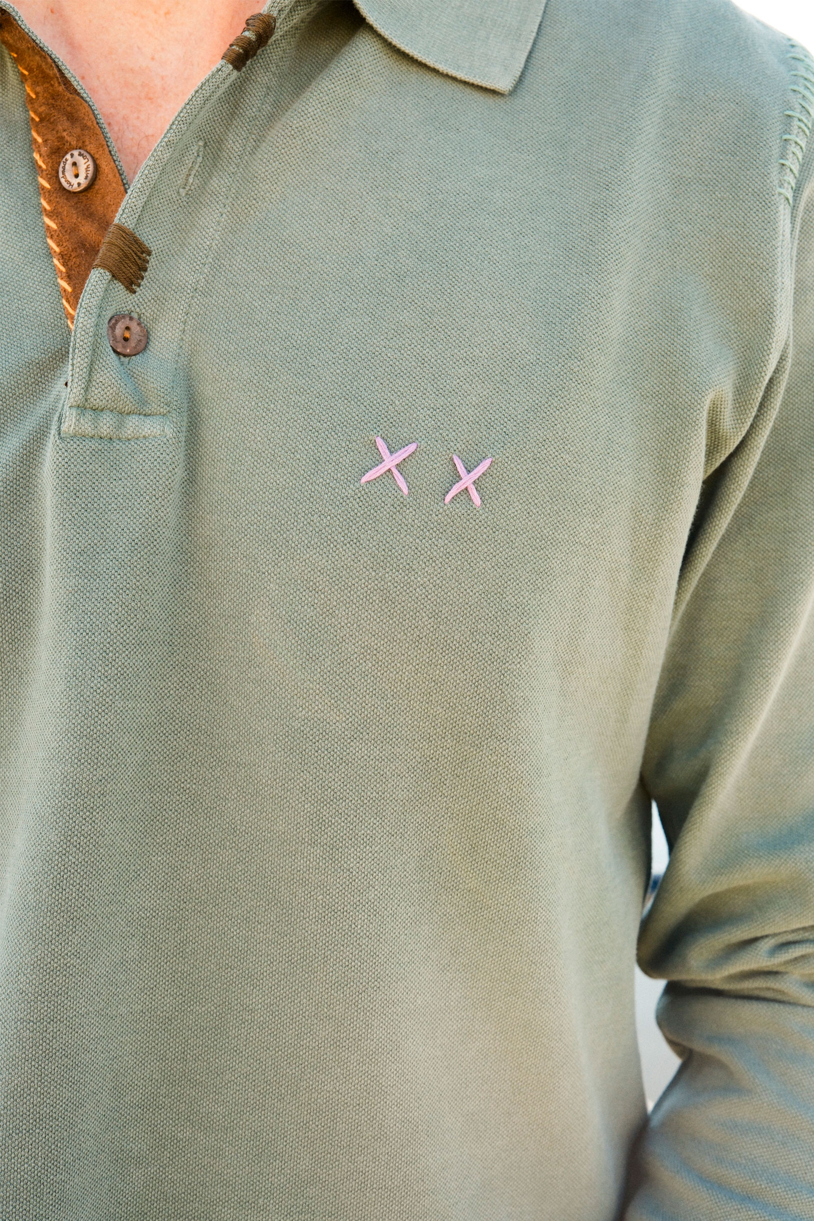 Prepster Polo LS, Sage Green - Bilde 7