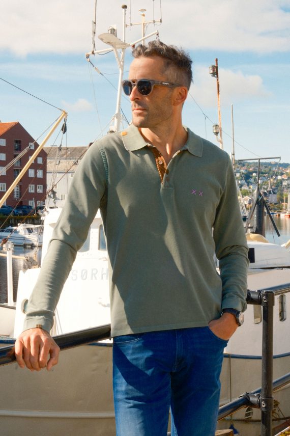 Prepster Polo LS, Sage Green