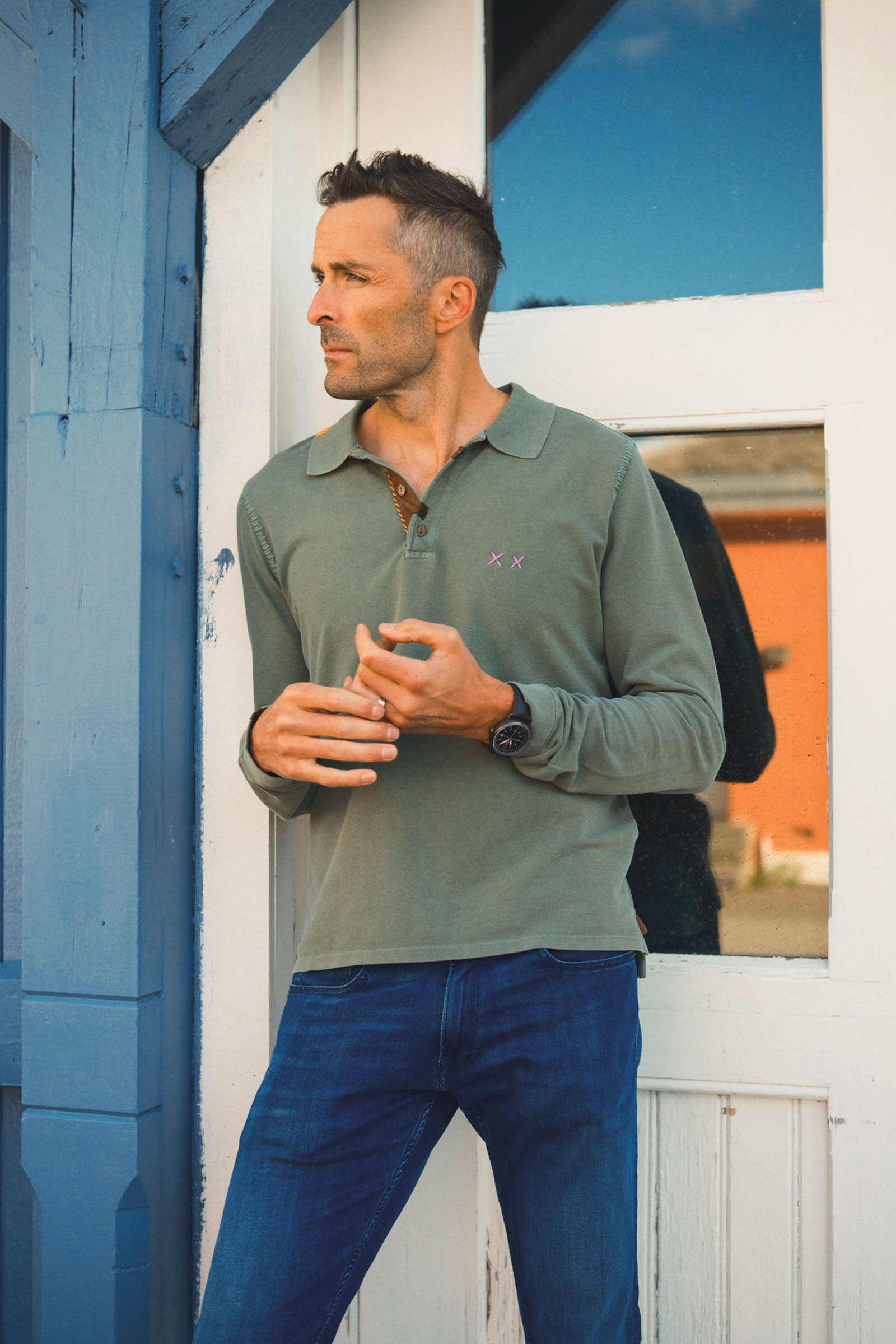 Prepster Polo LS, Sage Green - Bilde 4