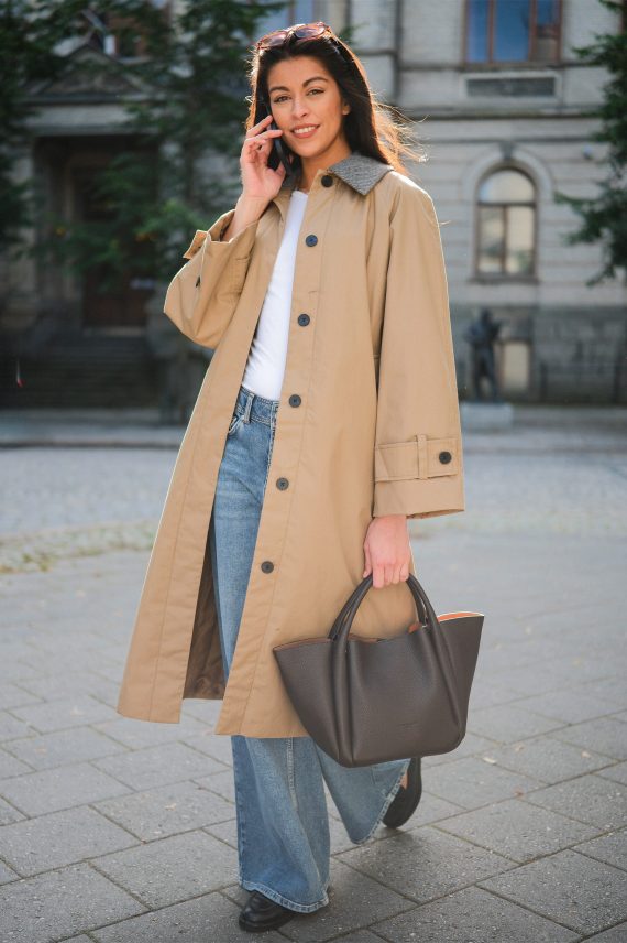Saalmys Coat, Lead Gray