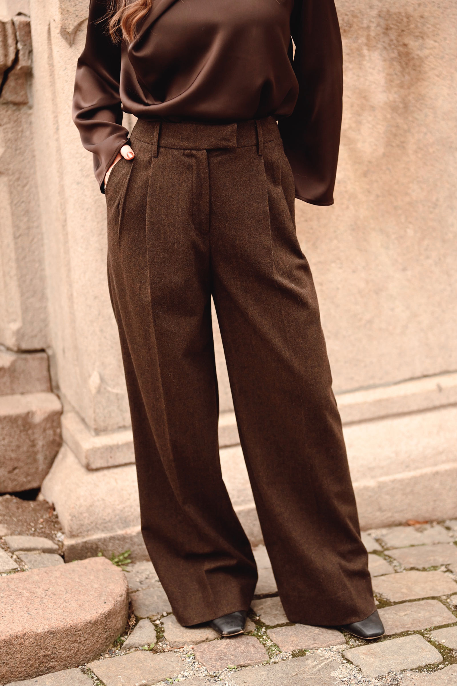 Sandra Pants, Dark Brown