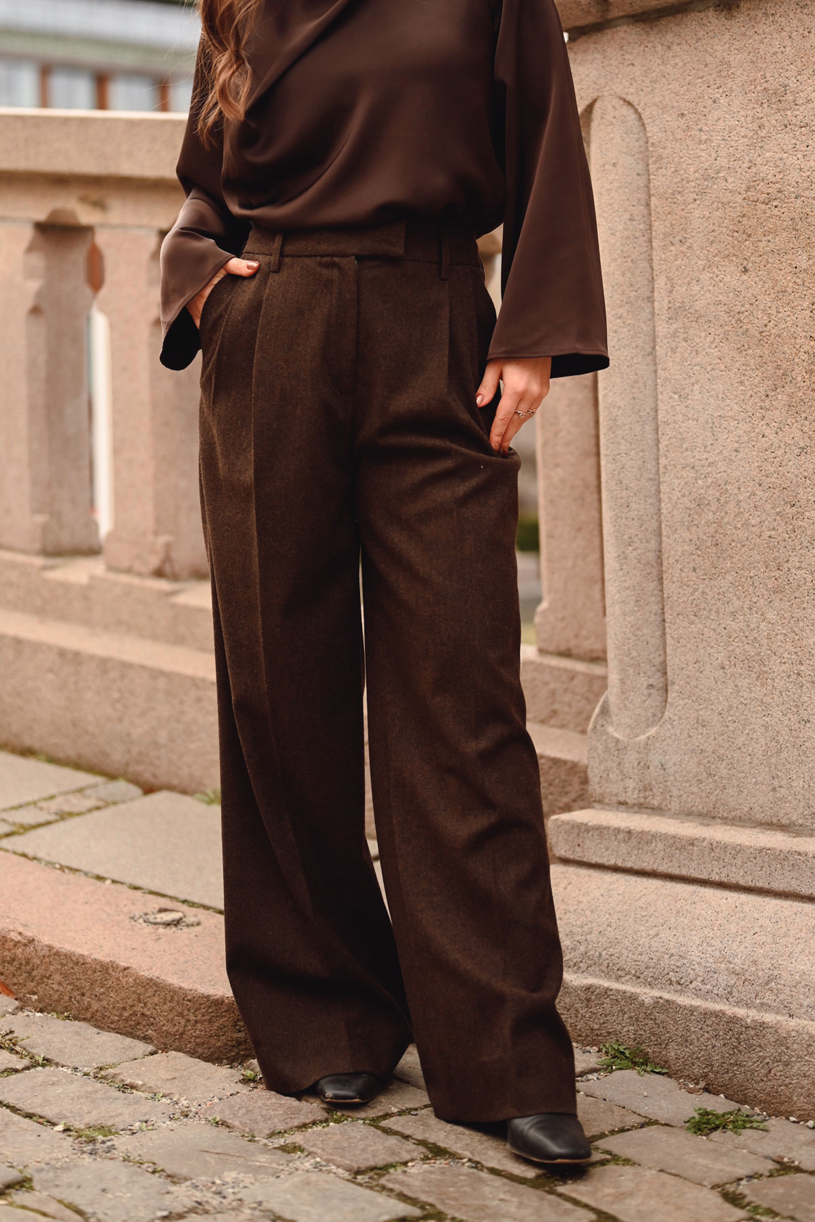 Sandra Pants, Dark Brown - Bilde 2