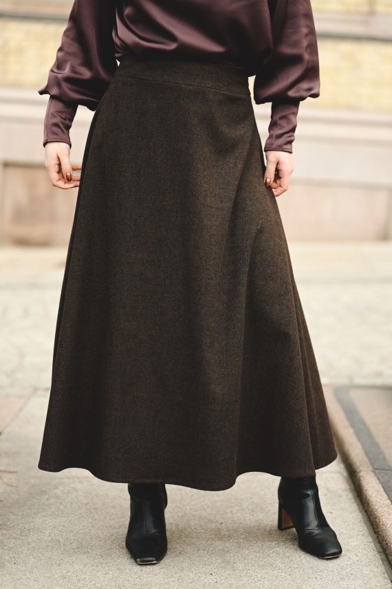 Sandra Maxi Skirt, Dark Brown