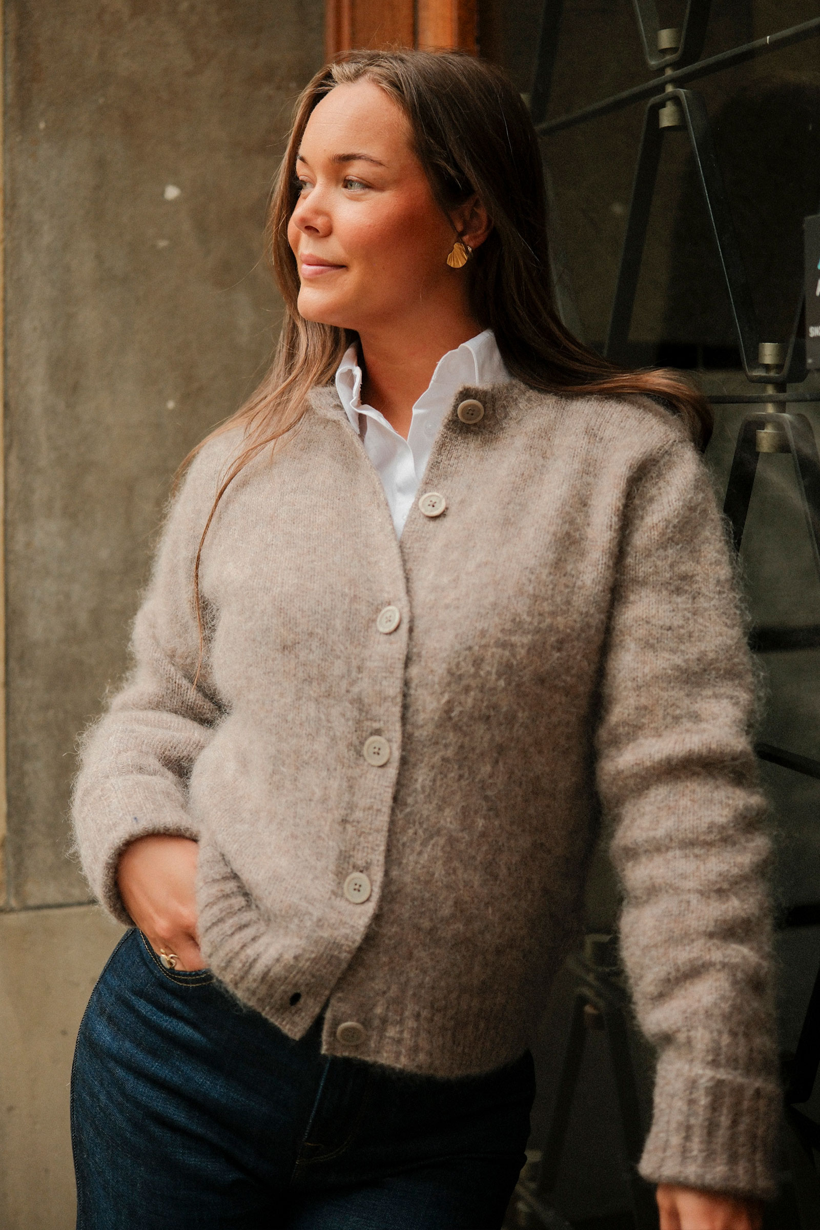 Leonie, Grey Beige Melange