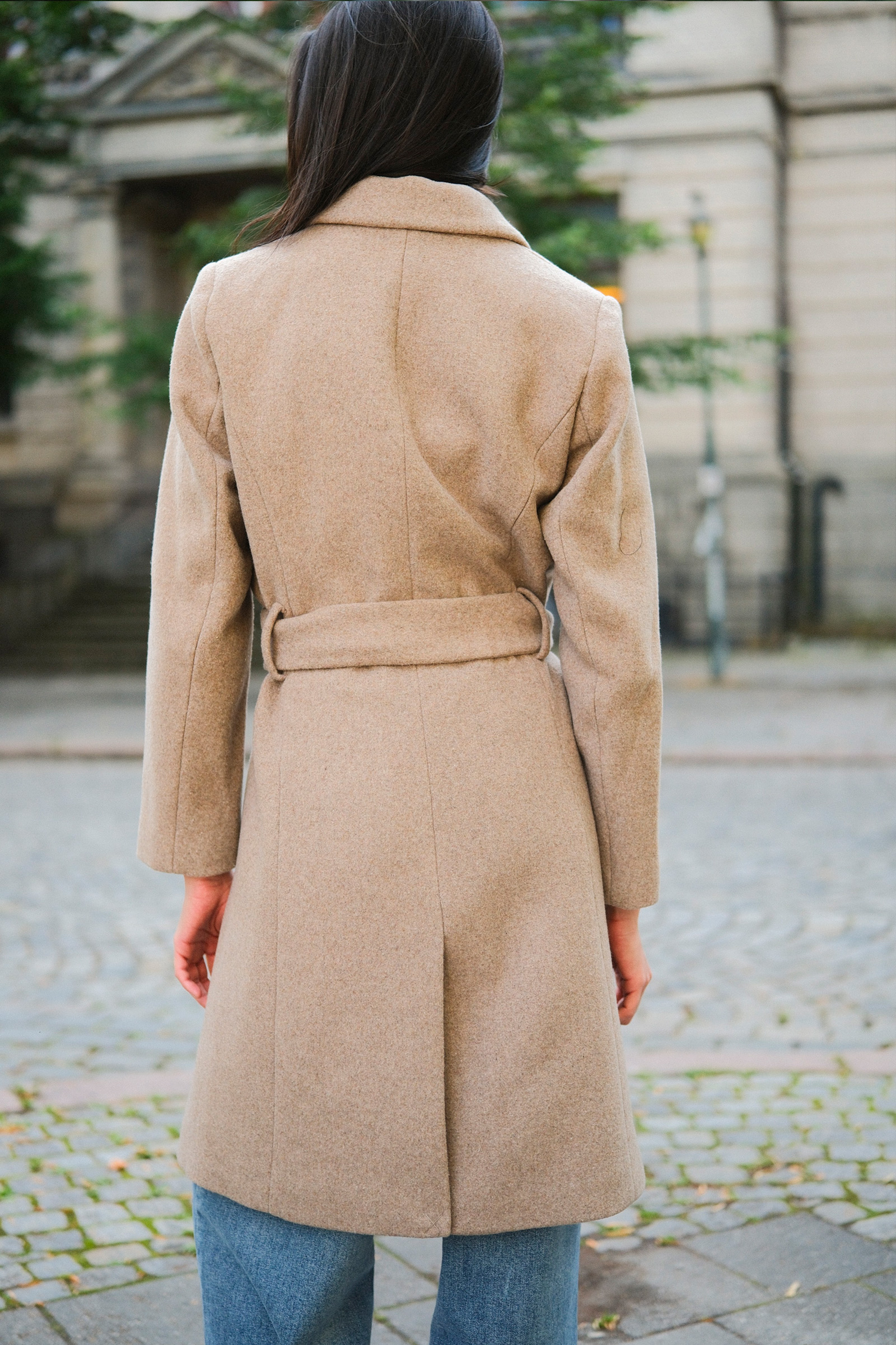 Zorah IW Classic Coat, Sandy Grey Melange - Bilde 7