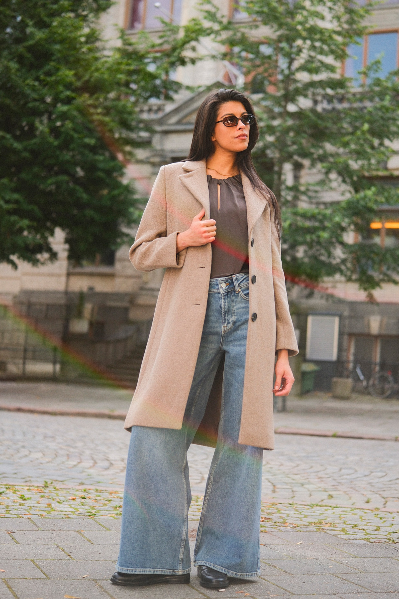 Zorah IW Classic Coat, Sandy Grey Melange - Bilde 4