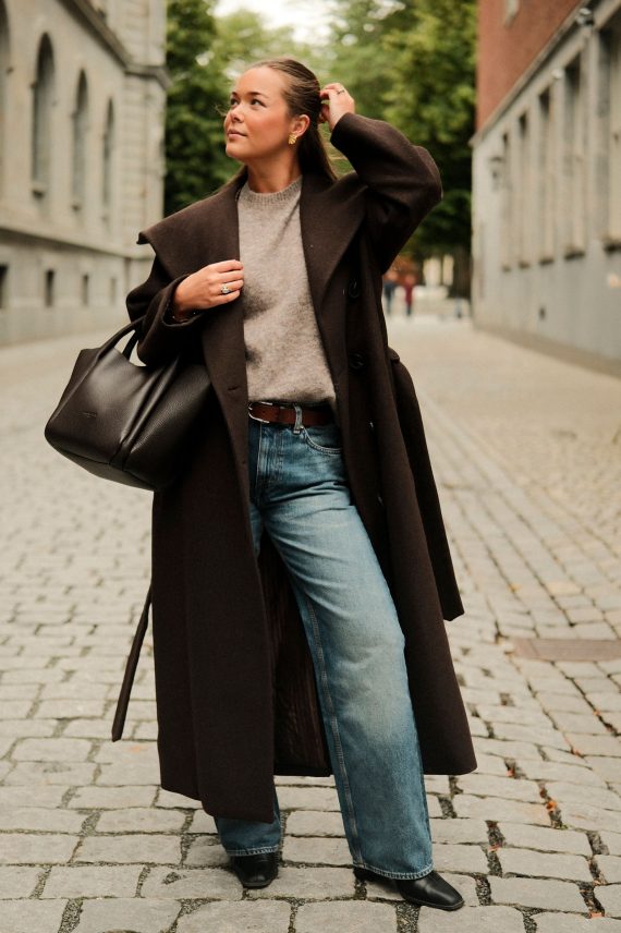 Zorah IW Long Coat, Chocolate Brown