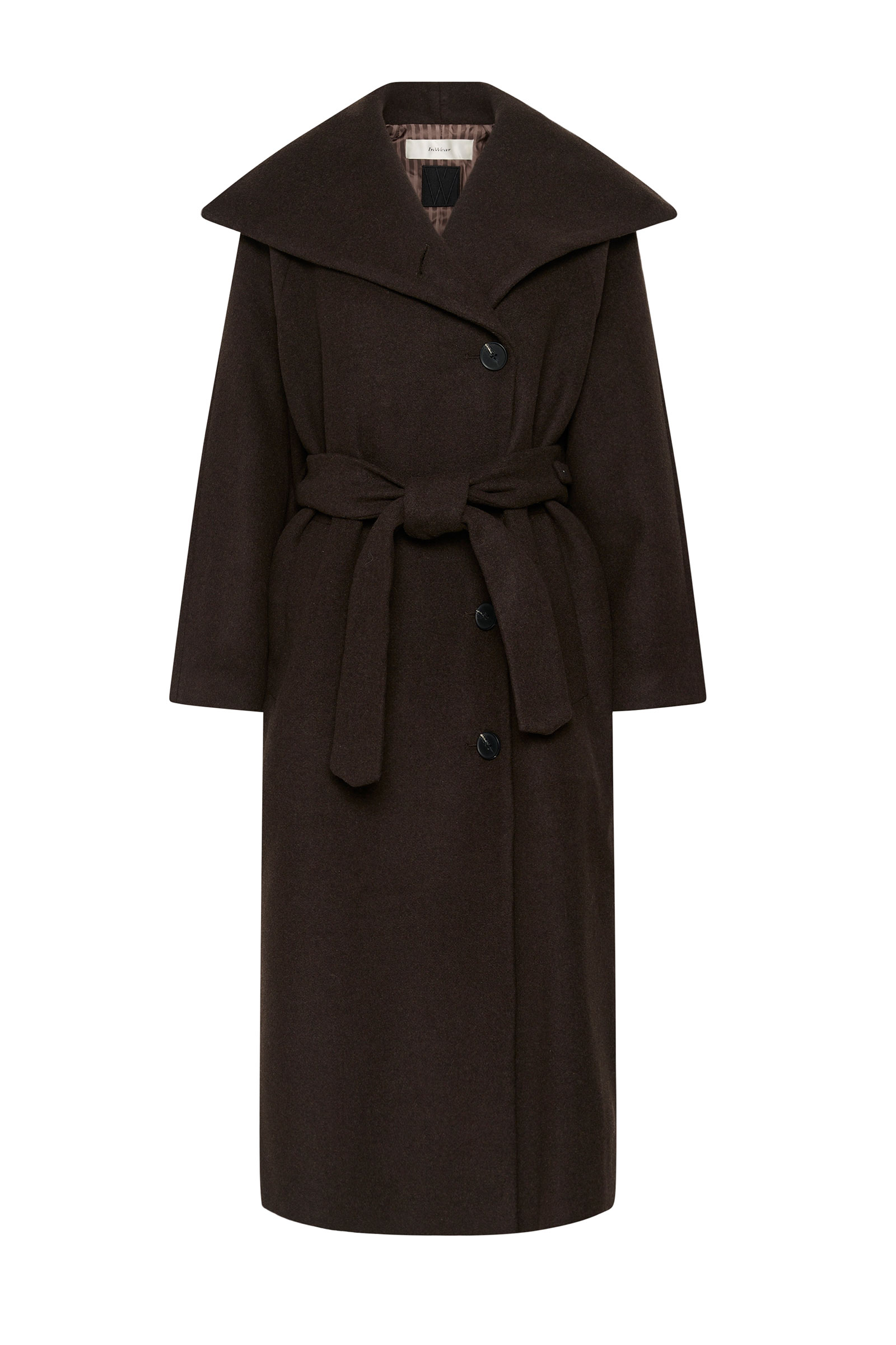 Zorah IW Long Coat, Chocolate Brown - Bilde 9