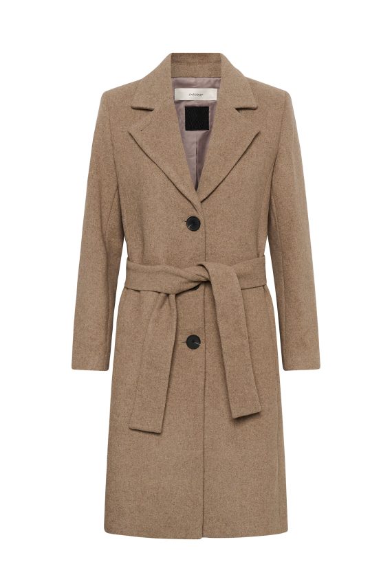 Zorah IW Classic Coat, Sandy Grey Melange