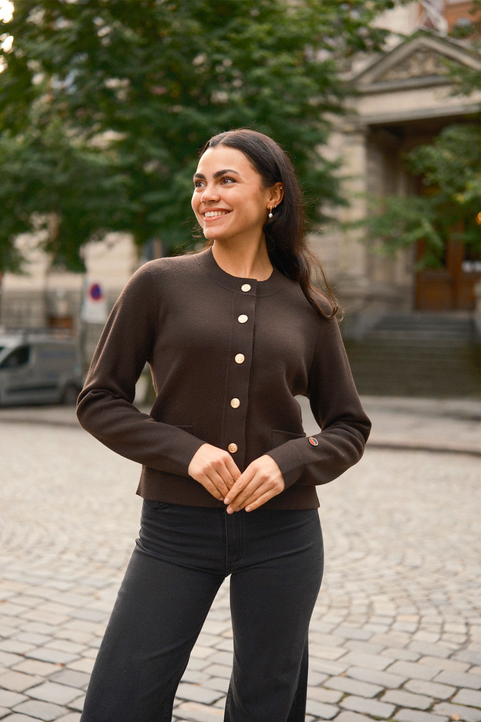 Aria Cardigan, Mørk Brun