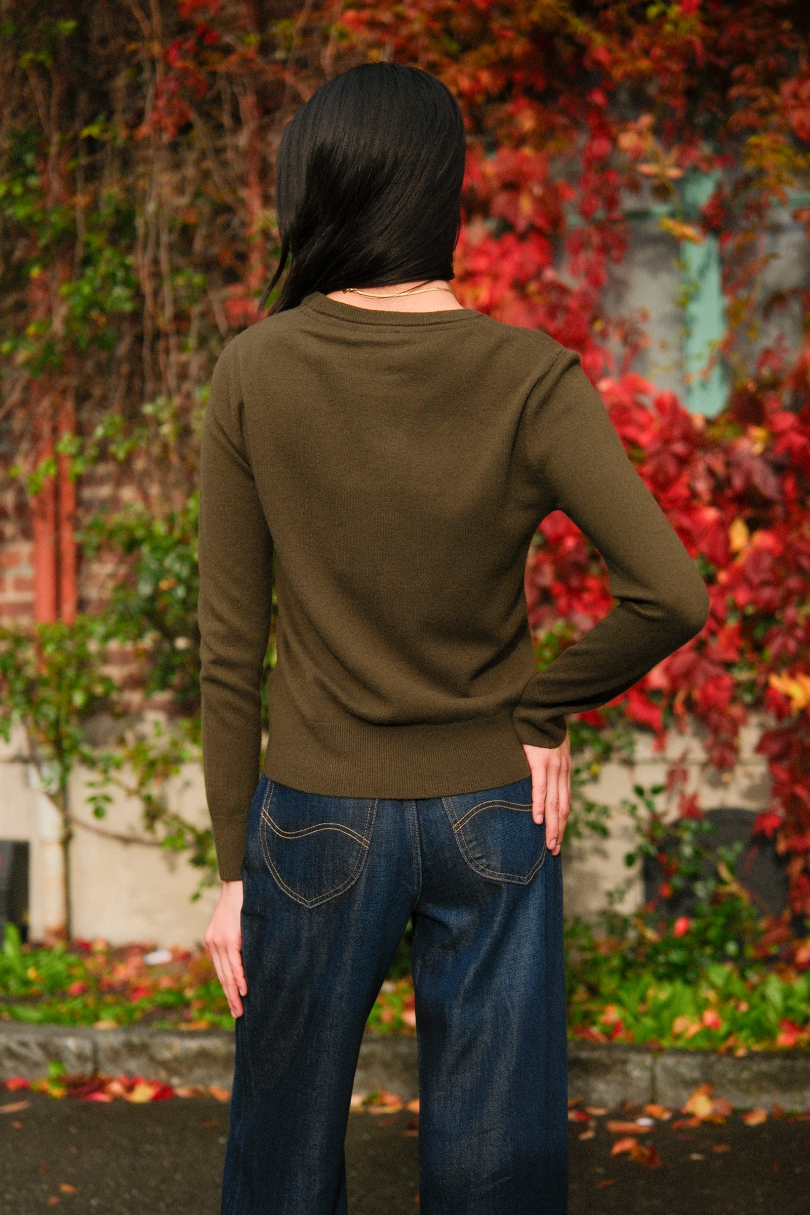 Bailey Crewneck, Dark Olive - Bilde 5