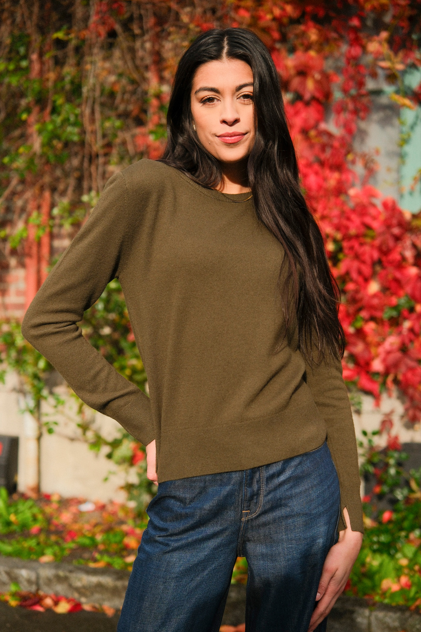 Bailey Crewneck, Dark Olive - Bilde 4
