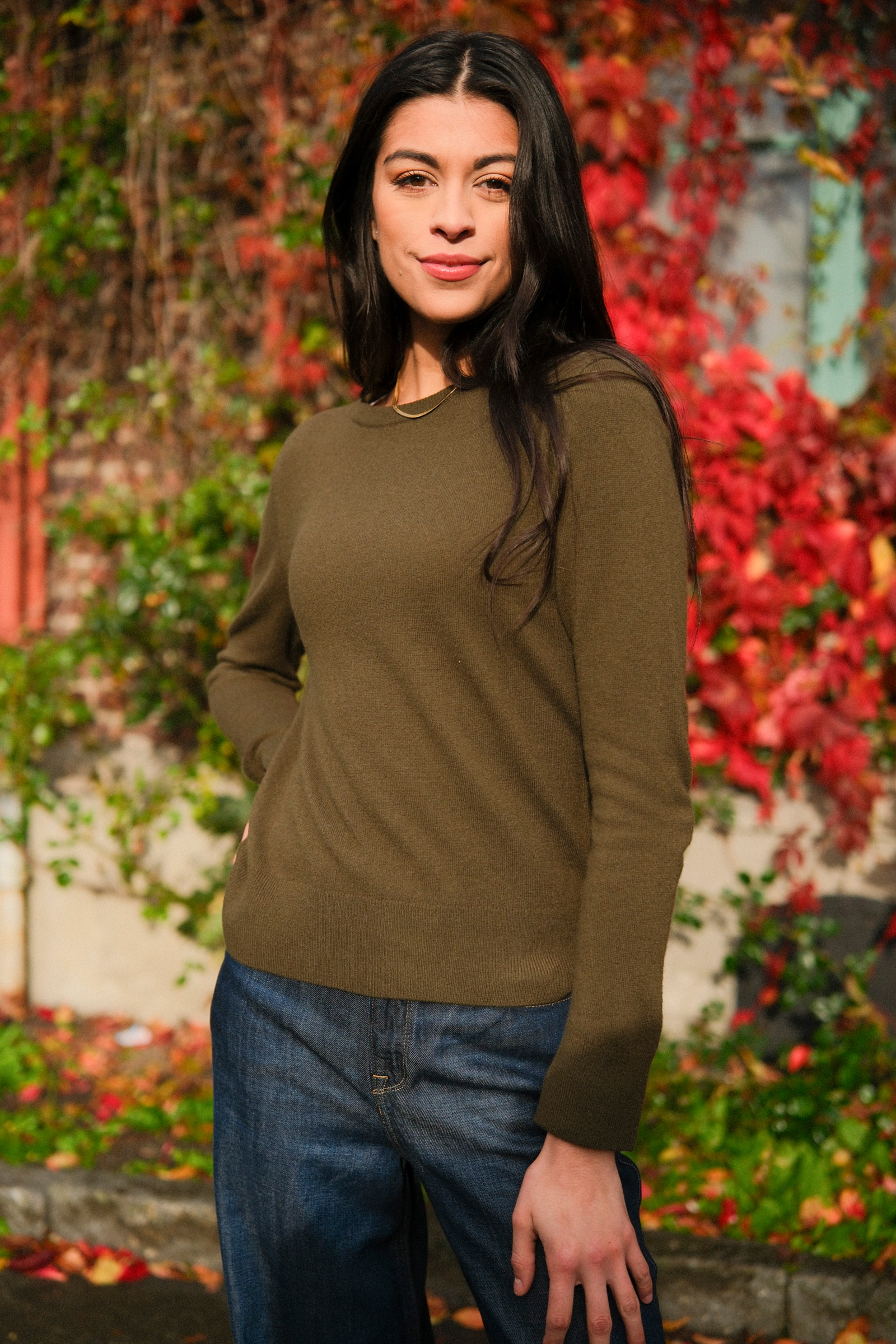 Bailey Crewneck, Dark Olive - Bilde 2