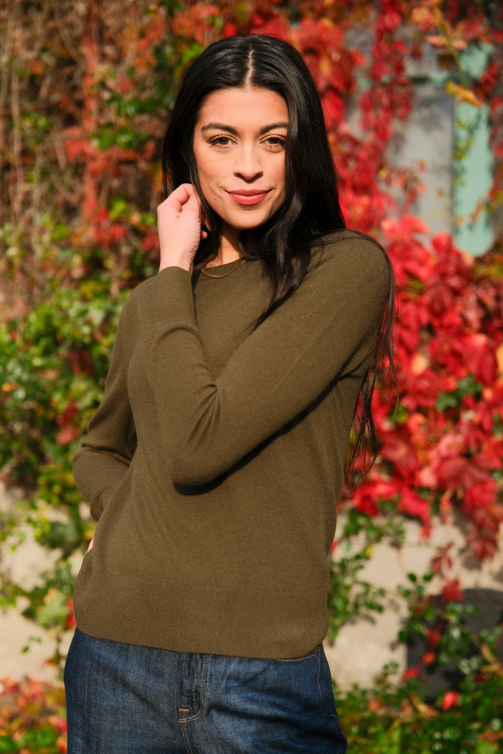 Bailey Crewneck, Dark Olive