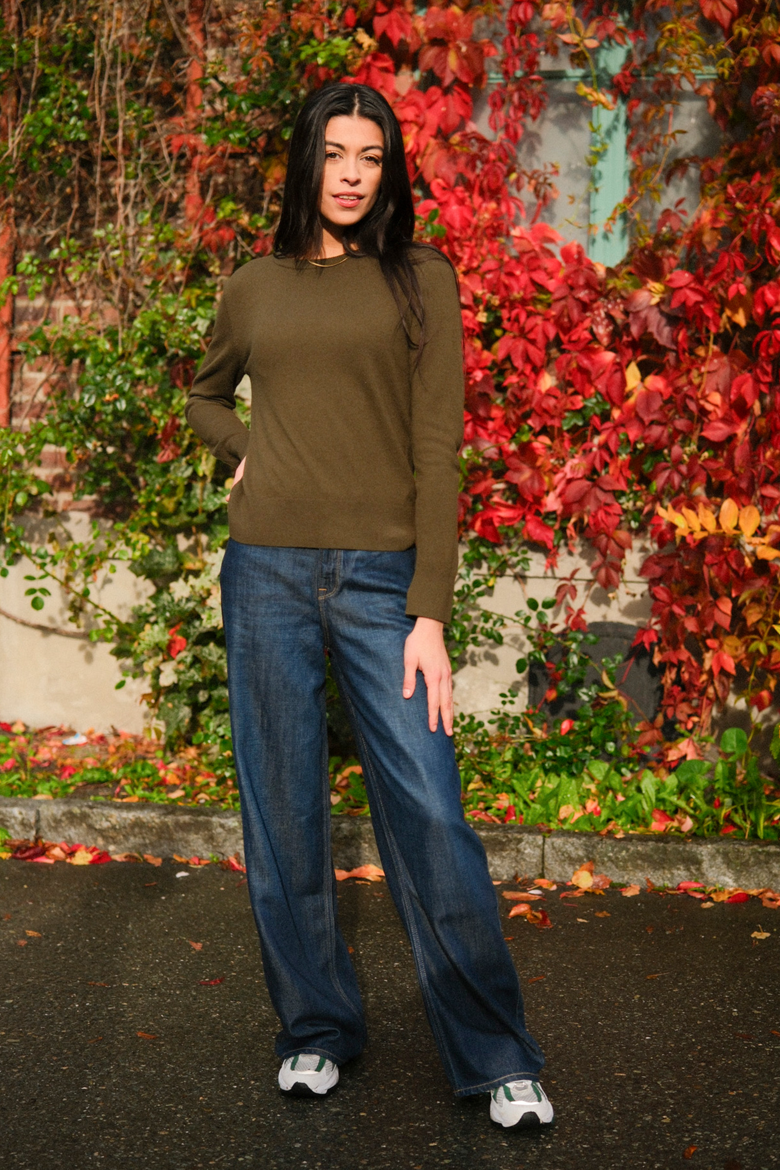 Bailey Crewneck, Dark Olive - Bilde 3
