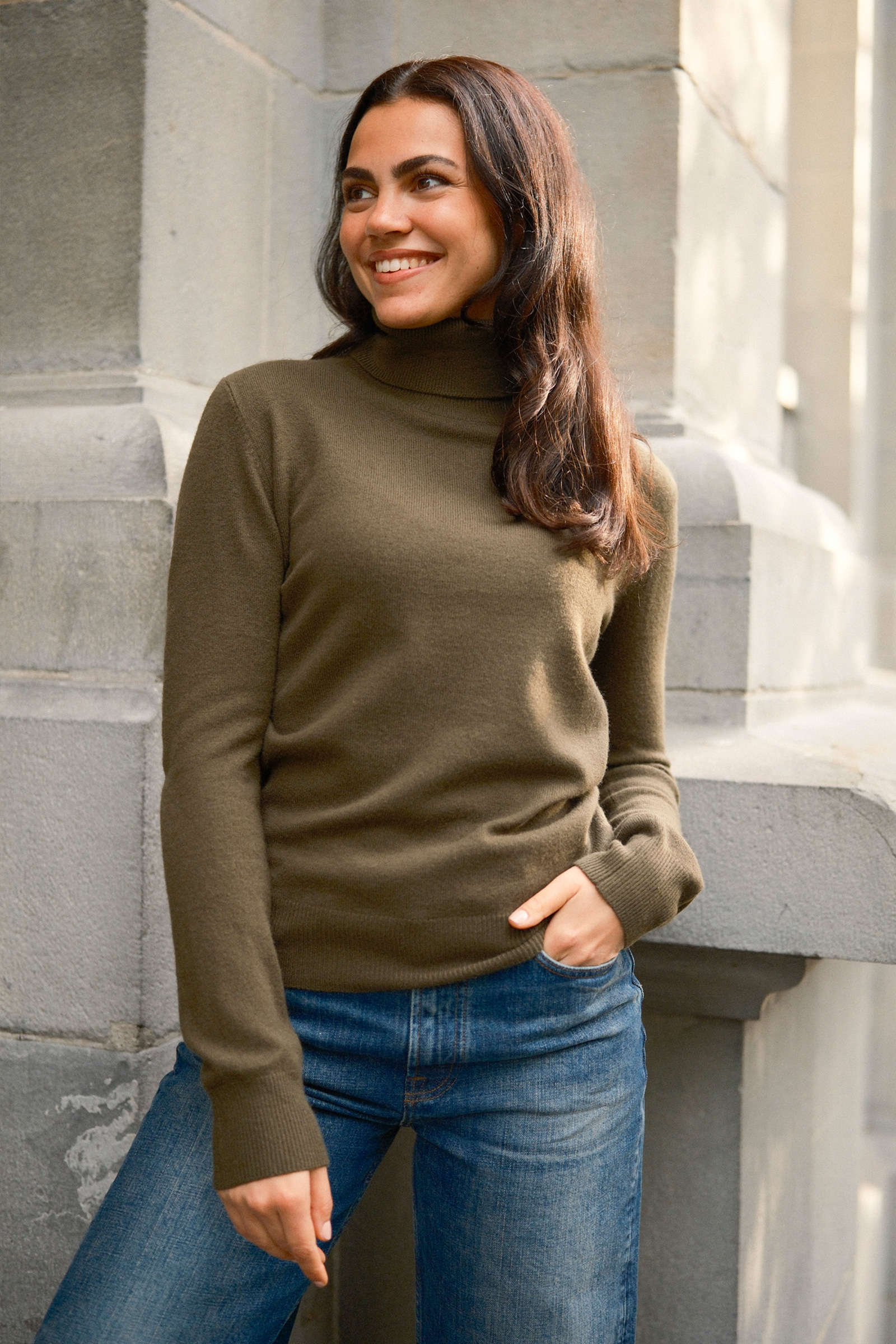 Bailey Turtleneck, Dark Olive